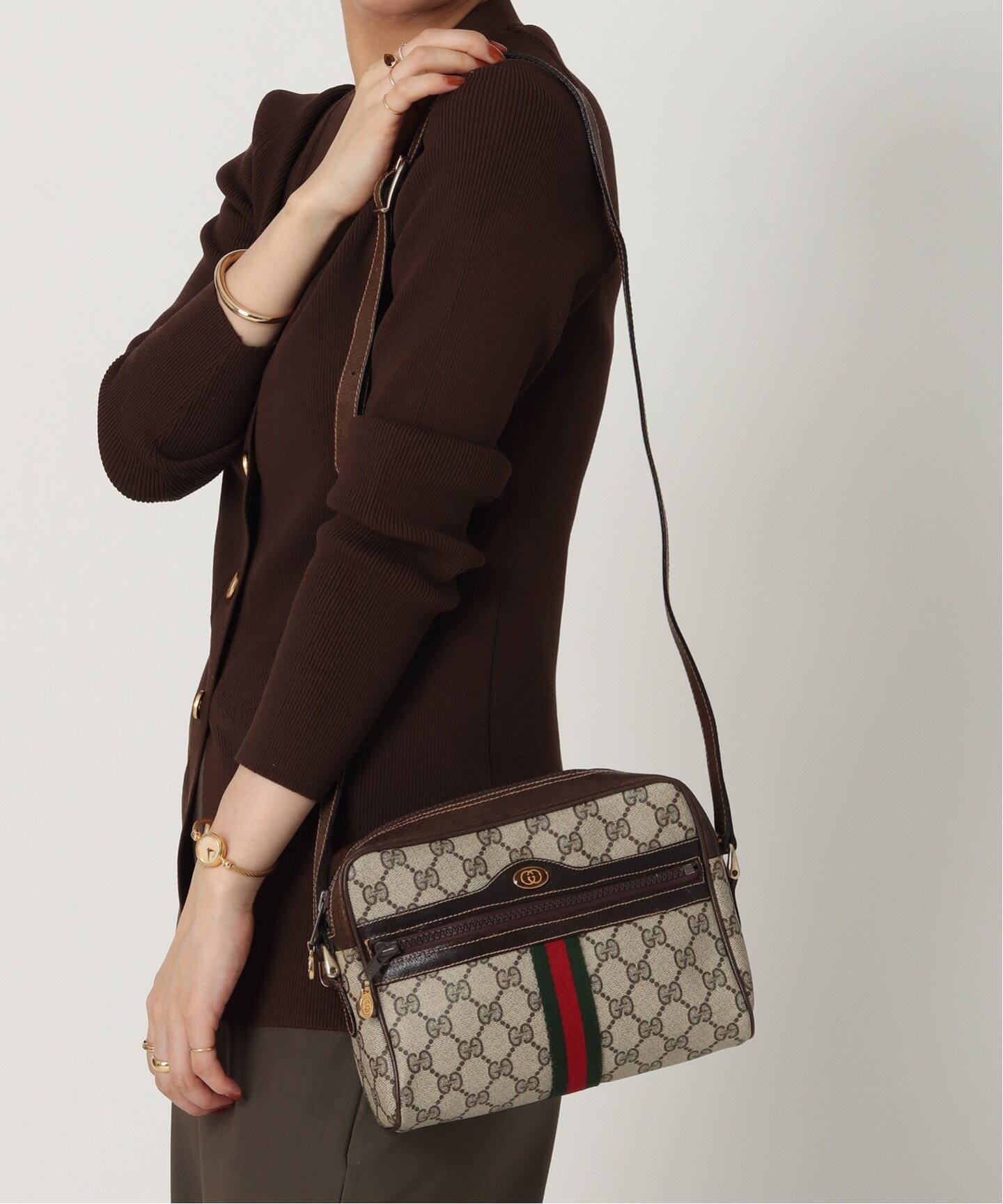 VINTAGE GUCCI/グッチ】GG ショルダーバッグ（ショルダーバッグ 