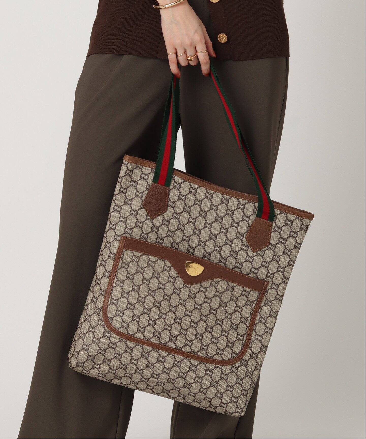 VINTAGE GUCCI Plus/グッチ プラス】トートバッグ（トートバッグ  