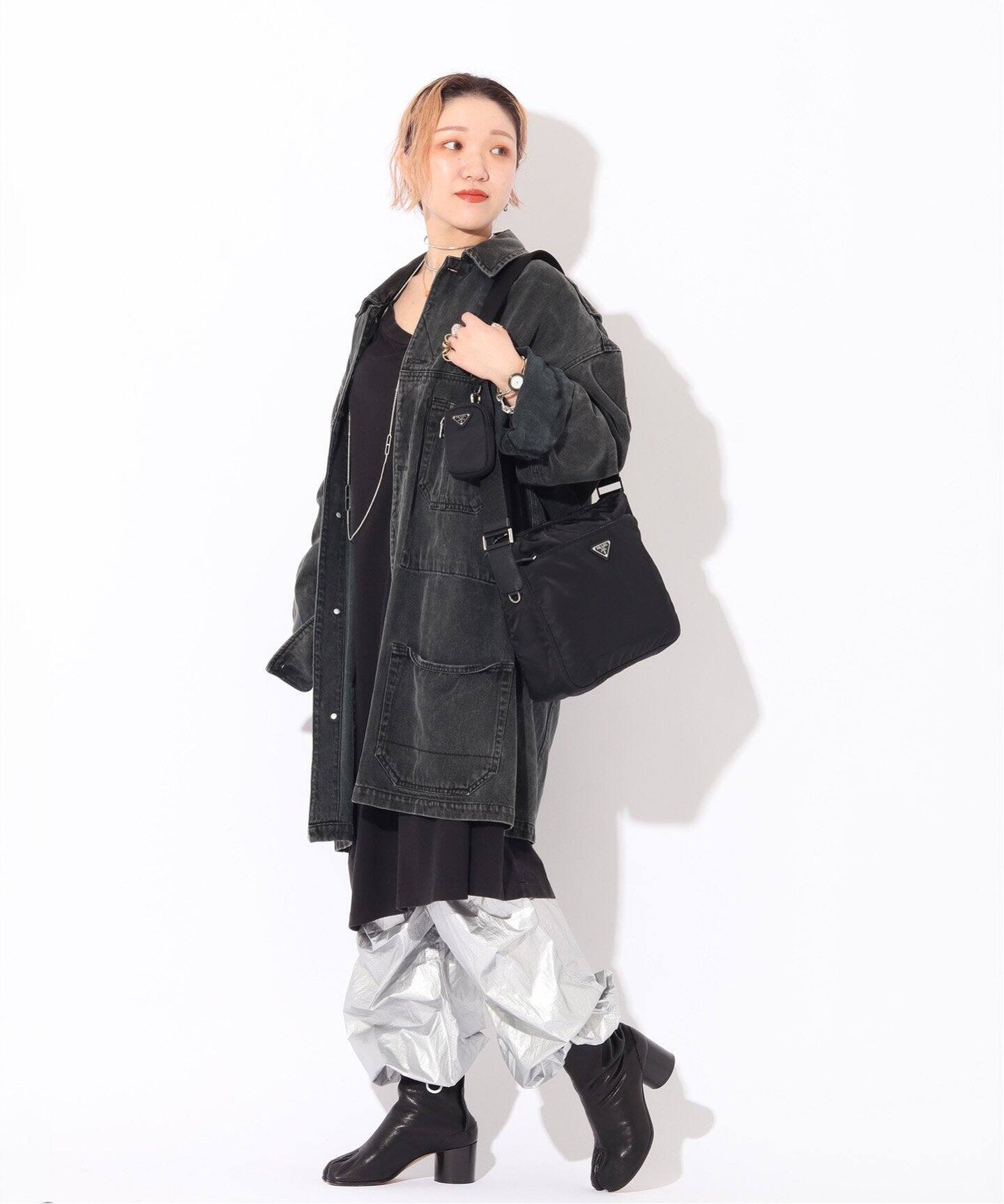 PRADA ロングダウ　ベスト PRADA ロングベスト ブラック プラダ