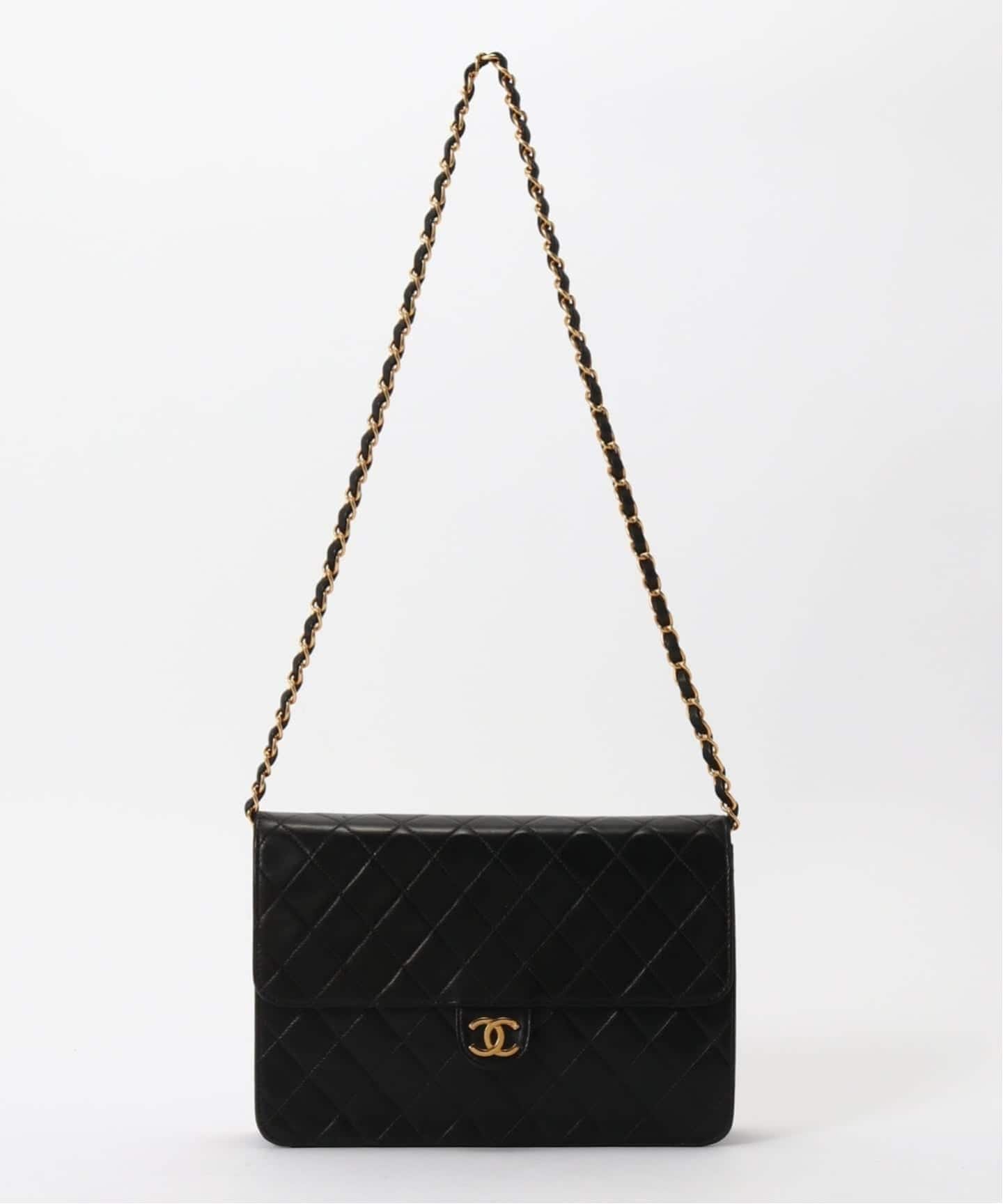 VINTAGE CHANEL/シャネル】Matelasse shoulder 25 push lock