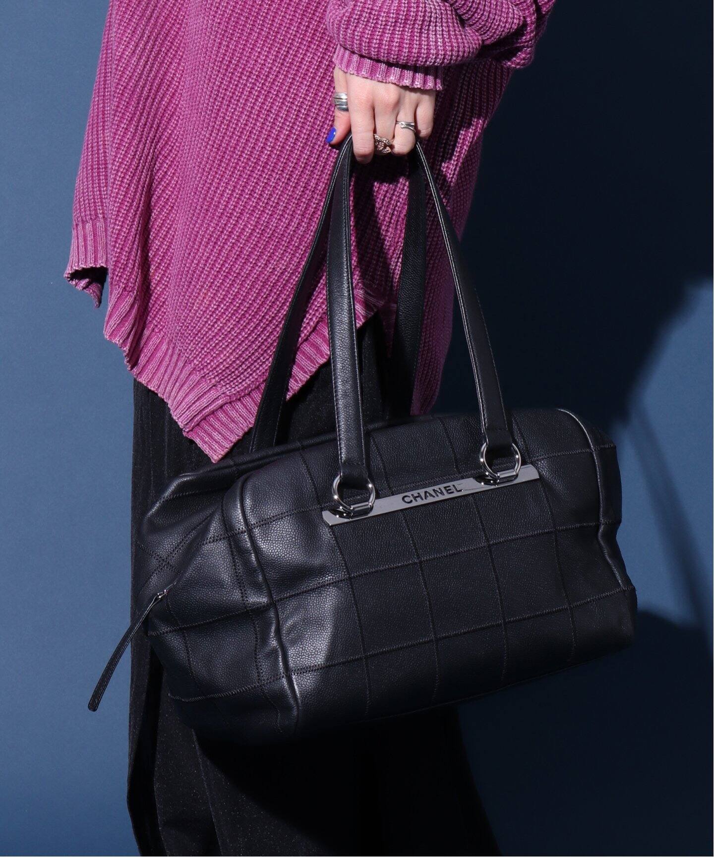 VINTAGE CHANEL/シャネル】Choco bar boston（ボストンバッグ 
