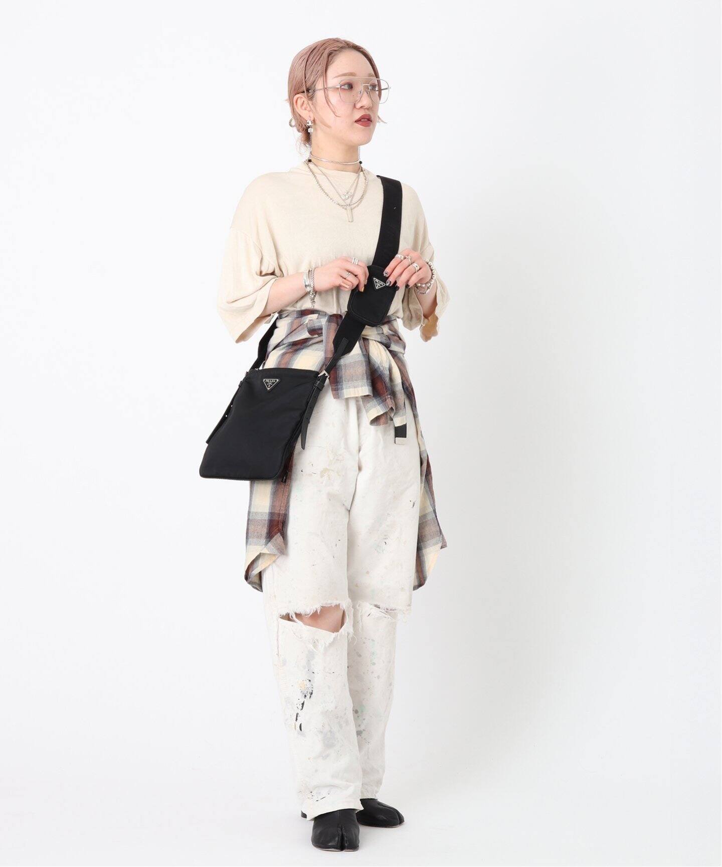 VINTAGE●PRADA●プラダ リエディション ショルダーバッグ PRADA ほぼ未使用 袋付き 希少品 プラダ リ エディション2005