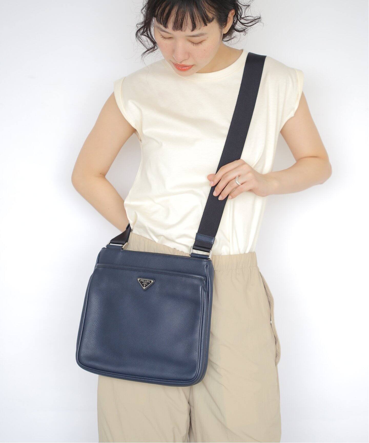 VINTAGE PRADA/プラダ】Shoulder bag leather（ショルダーバッグ  