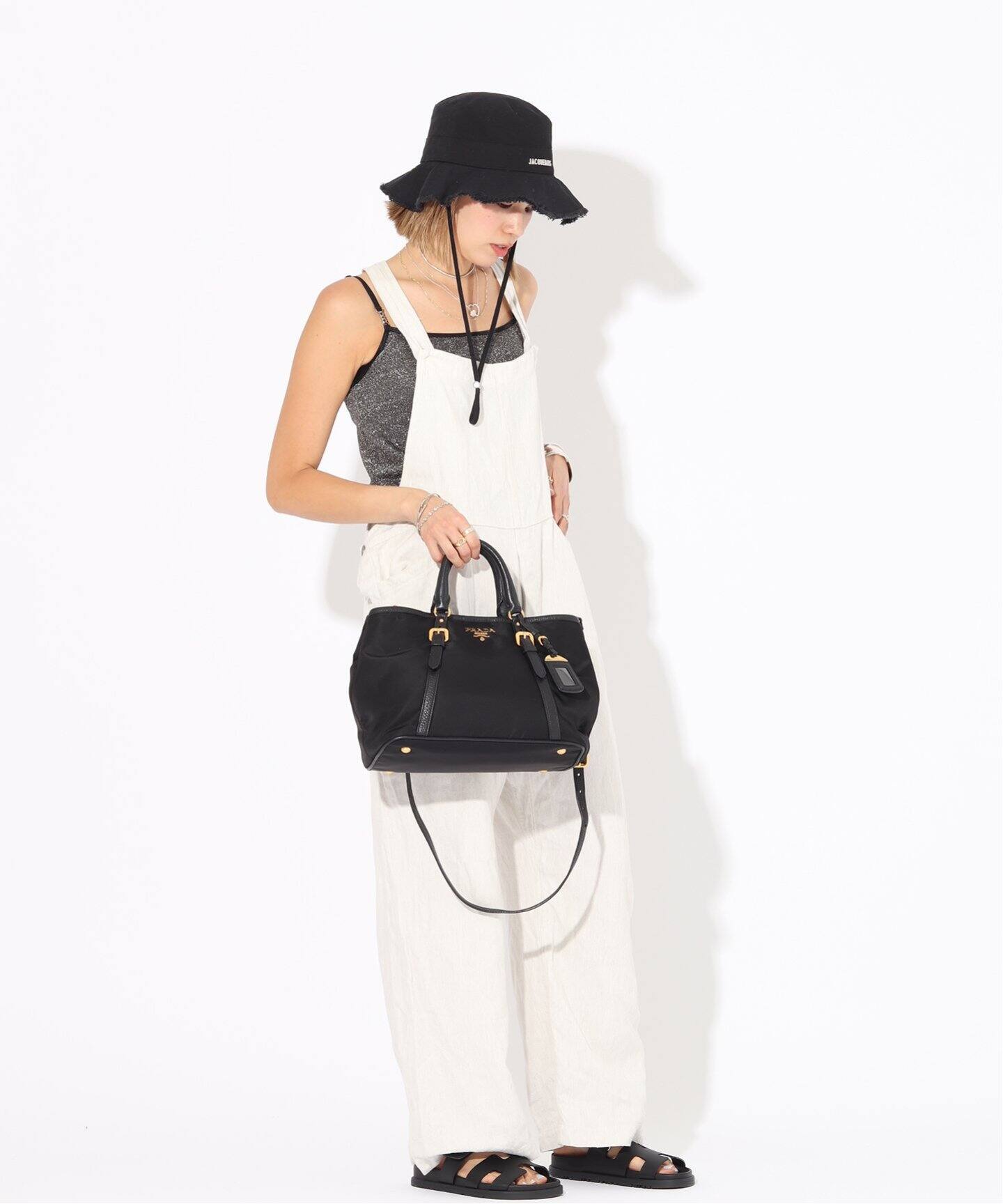 VINTAGE PRADA/プラダ】 Vitello 2way bag（ショルダーバッグ 