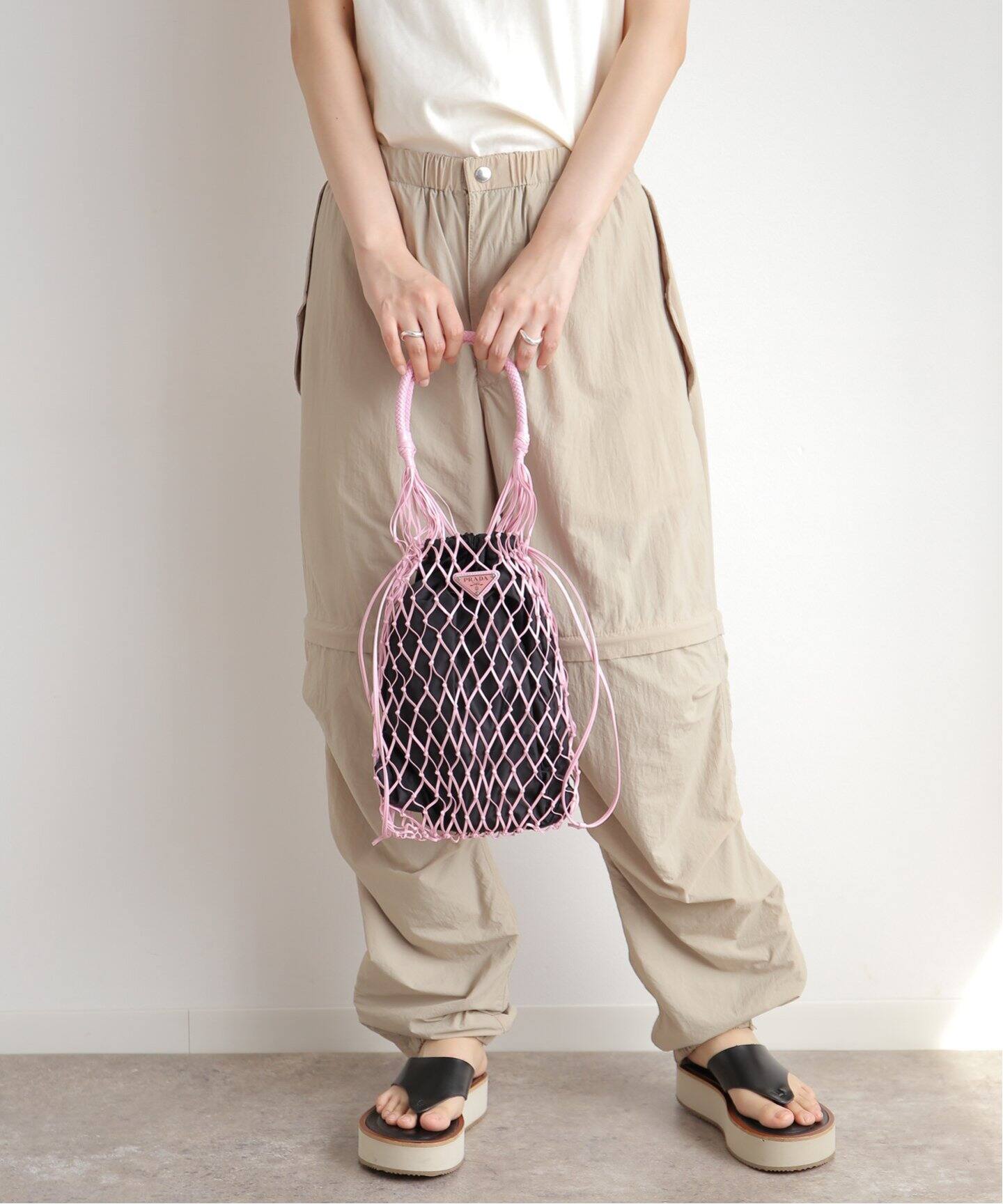 PRADA 快く プラダ ミニボストンバッグ トートバッグ ピンク 正規品 