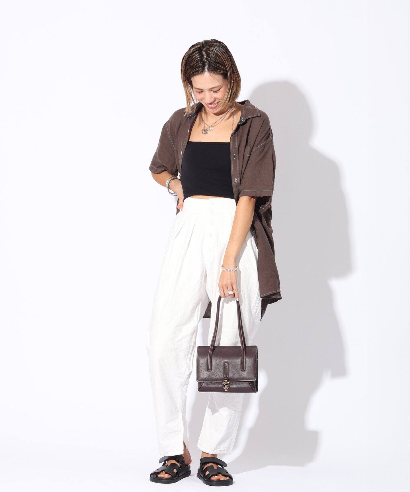 VINTAGE FERRAGAMO/フェラガモ】Gancini semishoulder bag（ショルダー 