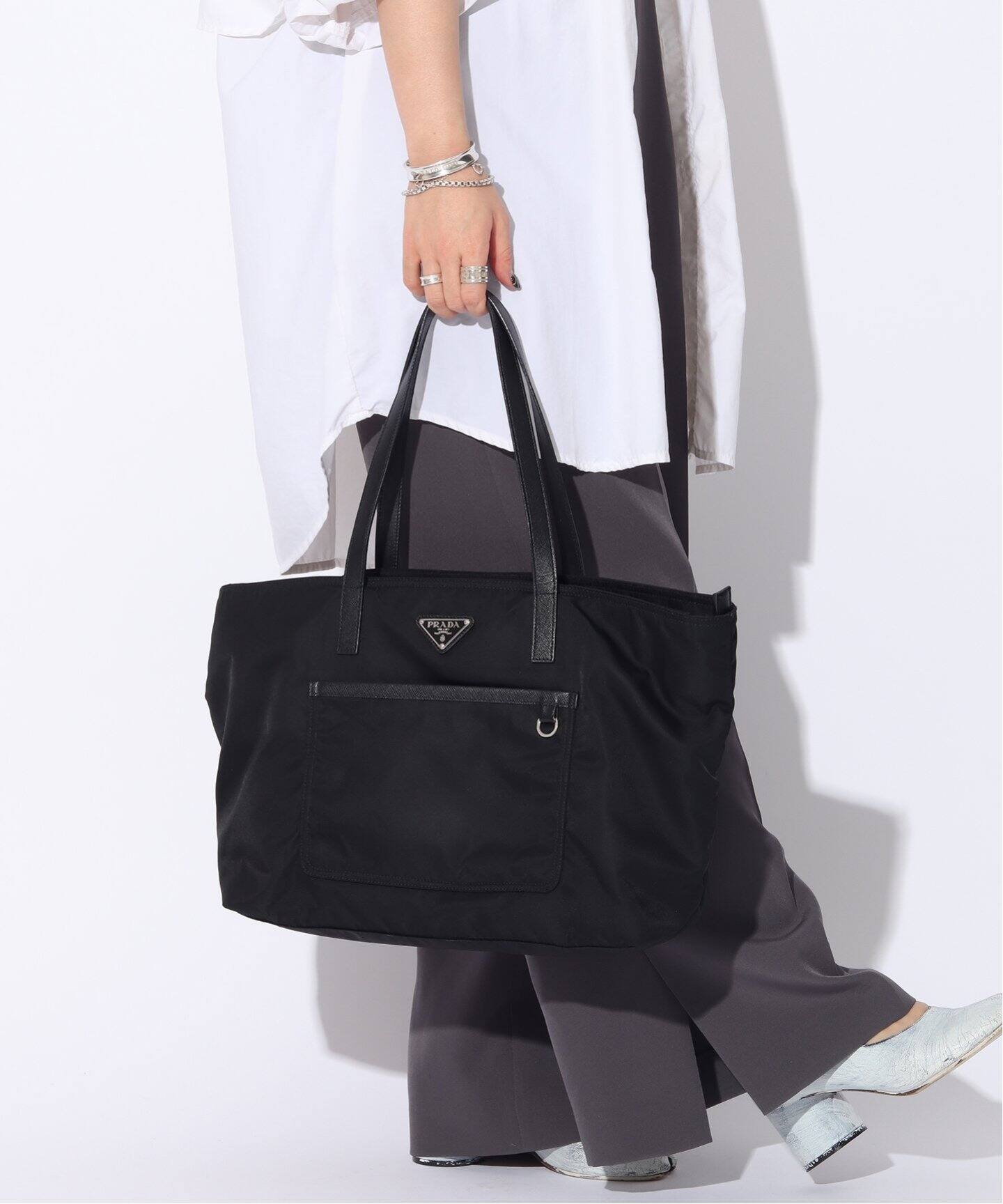 VINTAGE PRADA/プラダ】Tote bag zip pocket（トートバッグ 