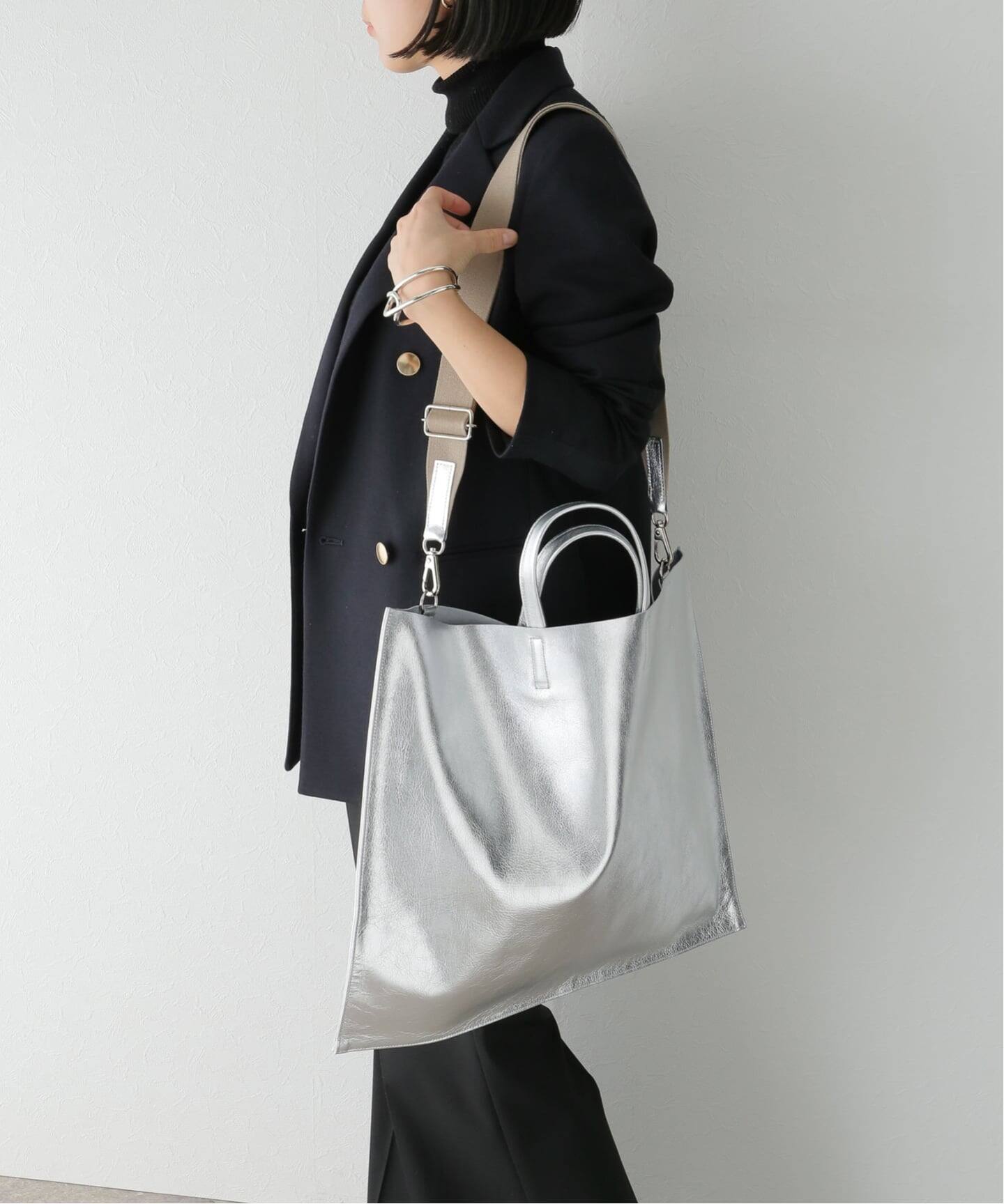 blancle/ ブランクレ】M.LEATHER FLAT TOTE（トートバッグ）｜ENSEMBLE 