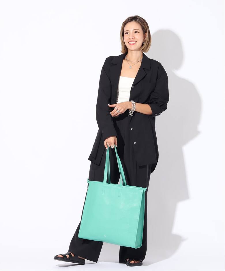 blancle/ ブランクレ】S.LETHER SQUEEZE BIG TOTE（トートバッグ 