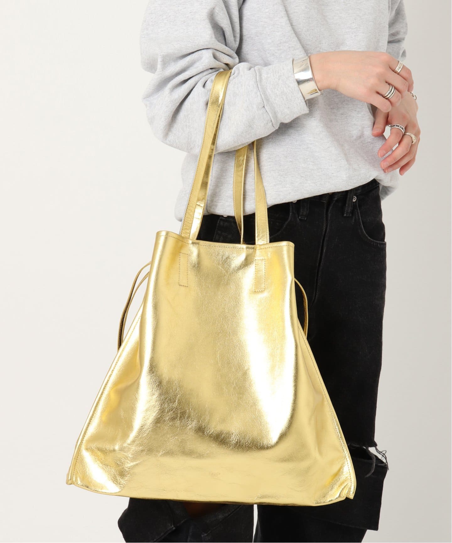 blancle/ ブランクレ】M.LETHER SQUEEZE BIG TOTE（トートバッグ