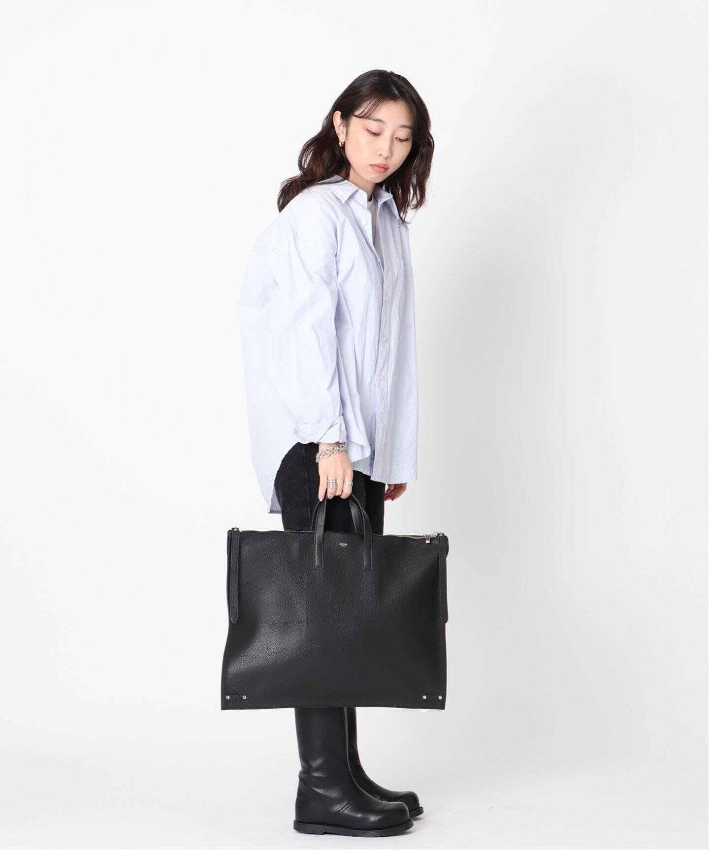 blancle トートバッグ S.LEATHER FLAT TOTE L - blancle online store