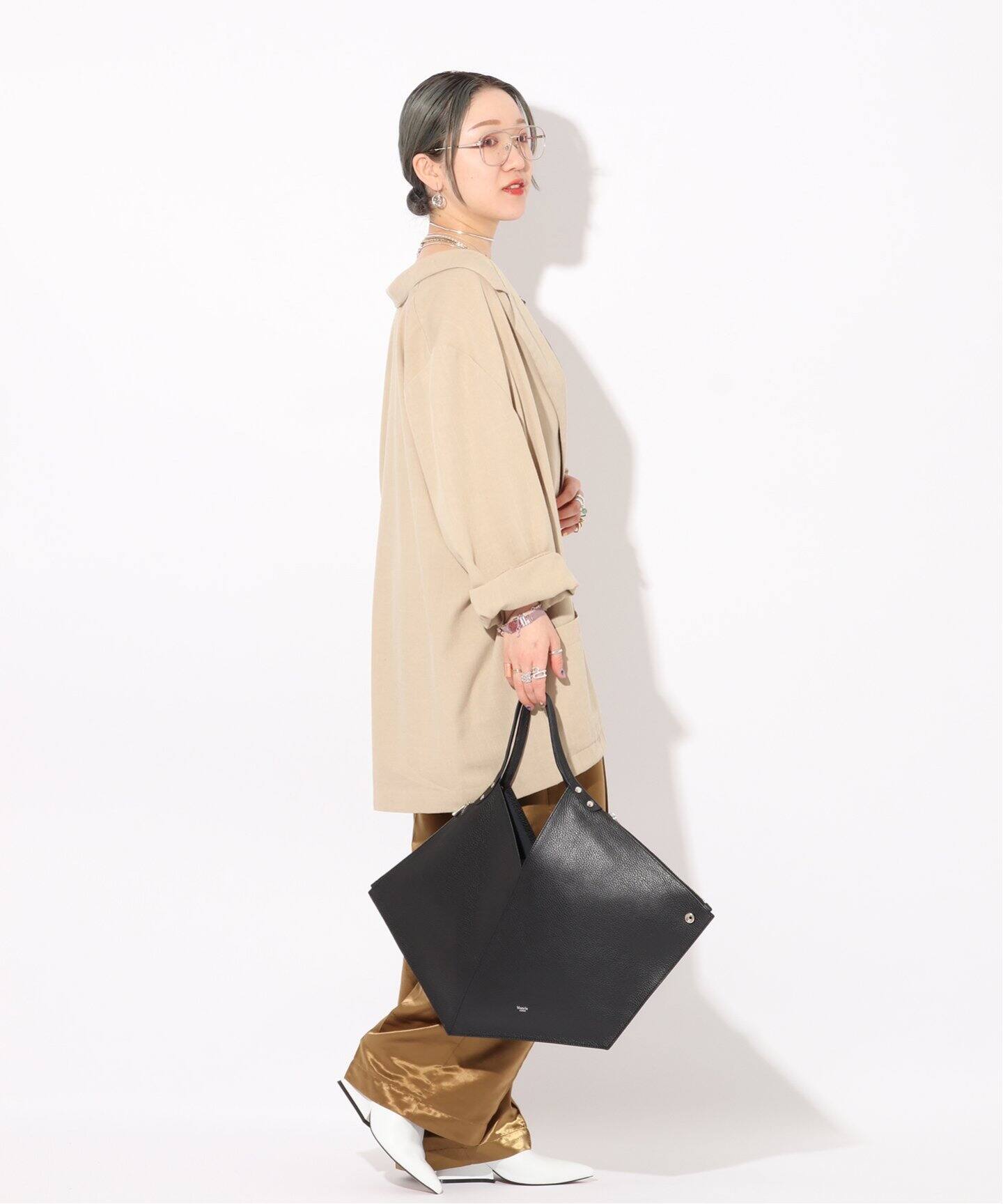 blancle/ ブランクレ】S.LETHER Rap flat tote（トートバッグ