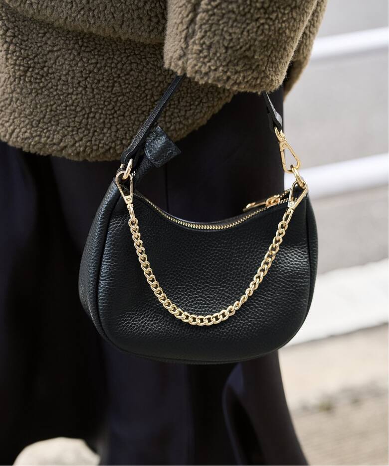 AULENTTI/オウレンティ レザーミニBAG AN-1735-DO（ハンドバッグ 