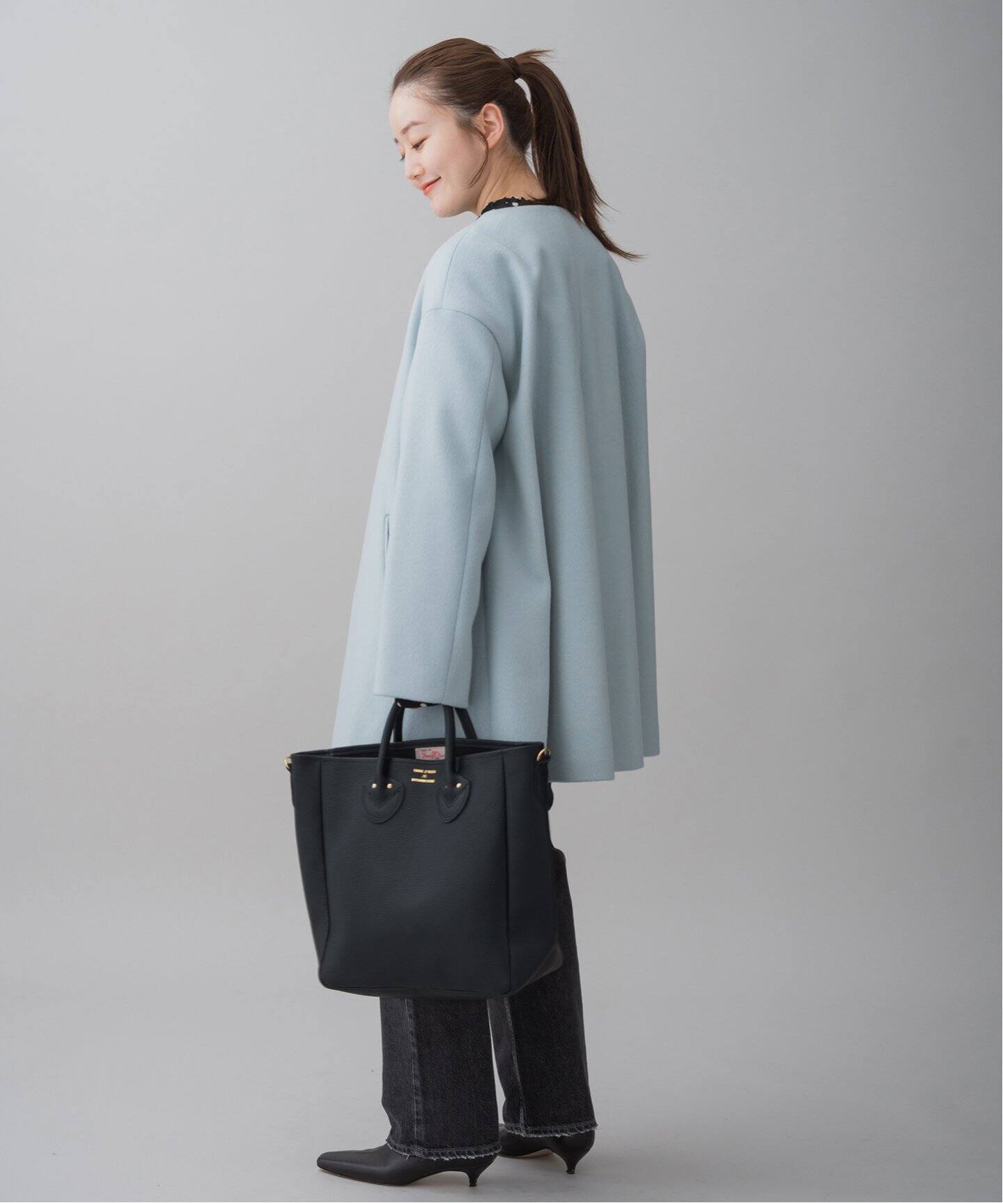 YOUNG&OLSEN/ヤングアンドオルセン EMBOSSED LEATHER TOTE M バッグ  