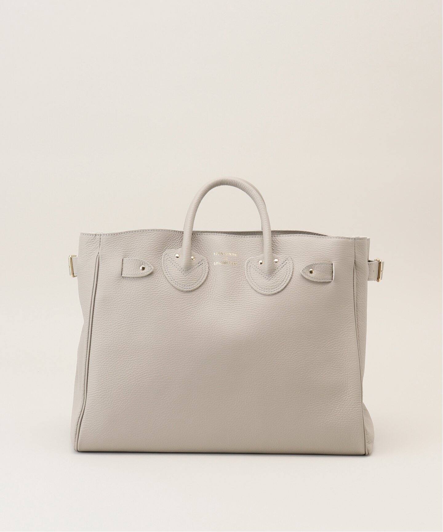 YOUNG&OLSEN/ヤングアンドオルセン EMBOSSED LEATHER BELTED TOTE 