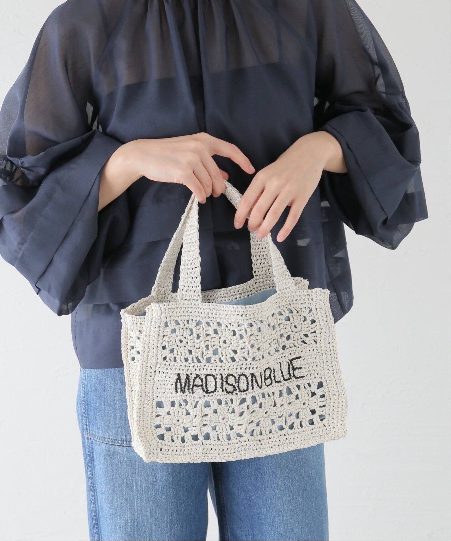 MADISONBLUE/マディソンブルー CROCHET TOTE BAG PAPEER トートバッグ 
