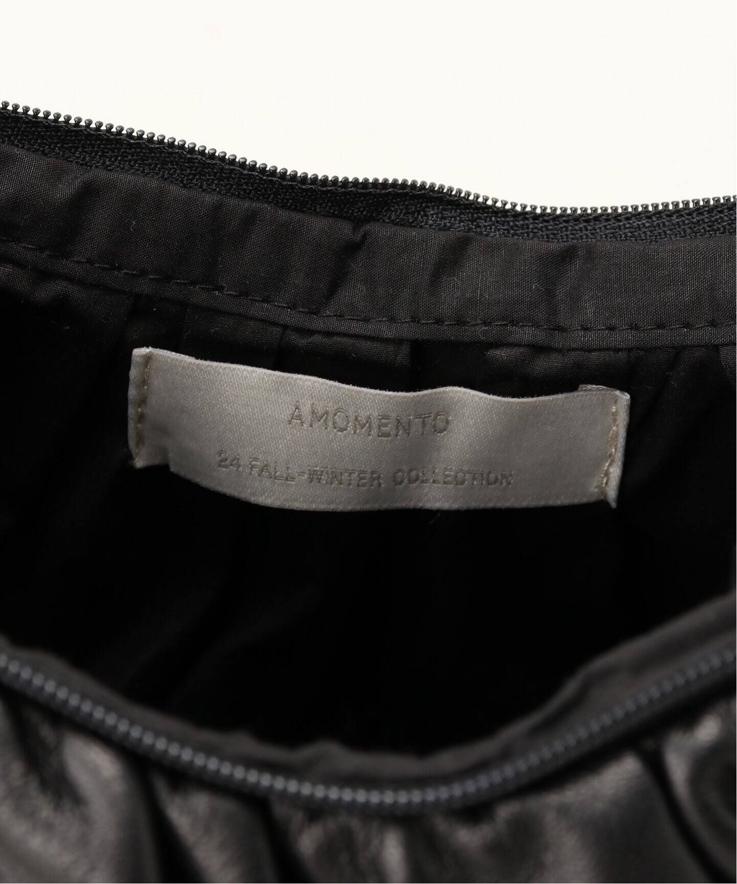 AMOMENTO/アモーメント LEATHER SHRRING BAG バッグ AM24FWW04BG 