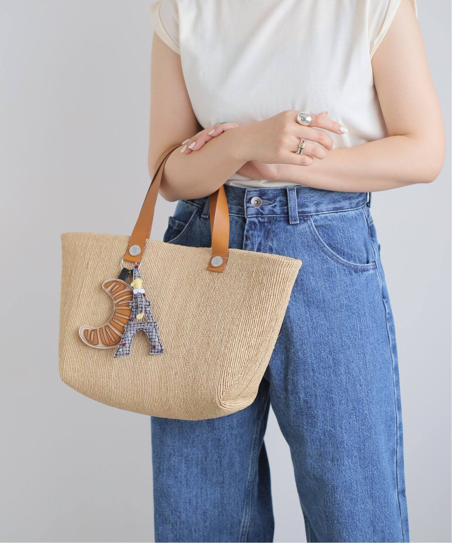 LUDLOW/ラドロー ラフィアBAG バッグ LD24S-BG016（トートバッグ  