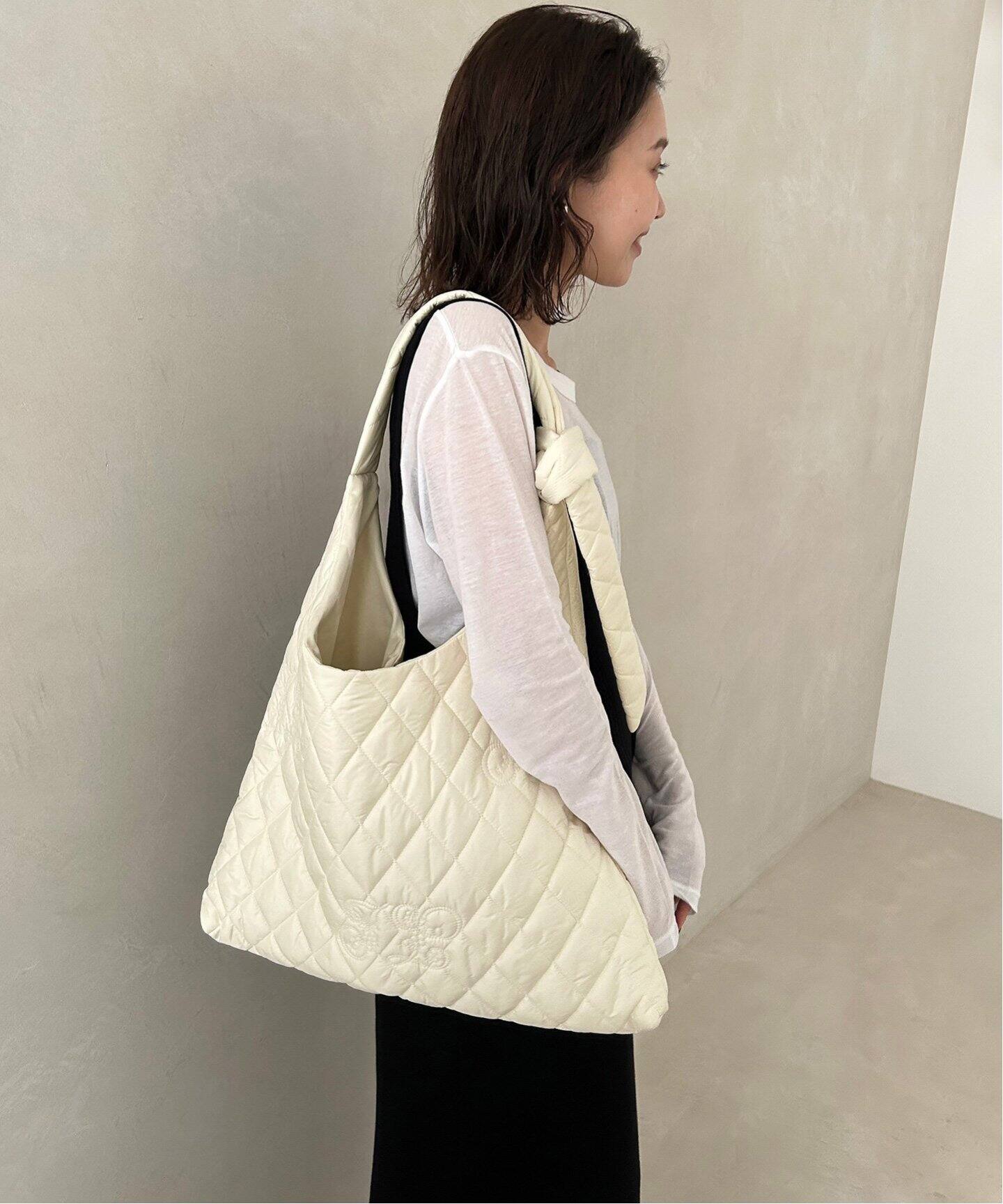 crinkle crinkle crinkle initial quilt bag CC-3029（トートバッグ  