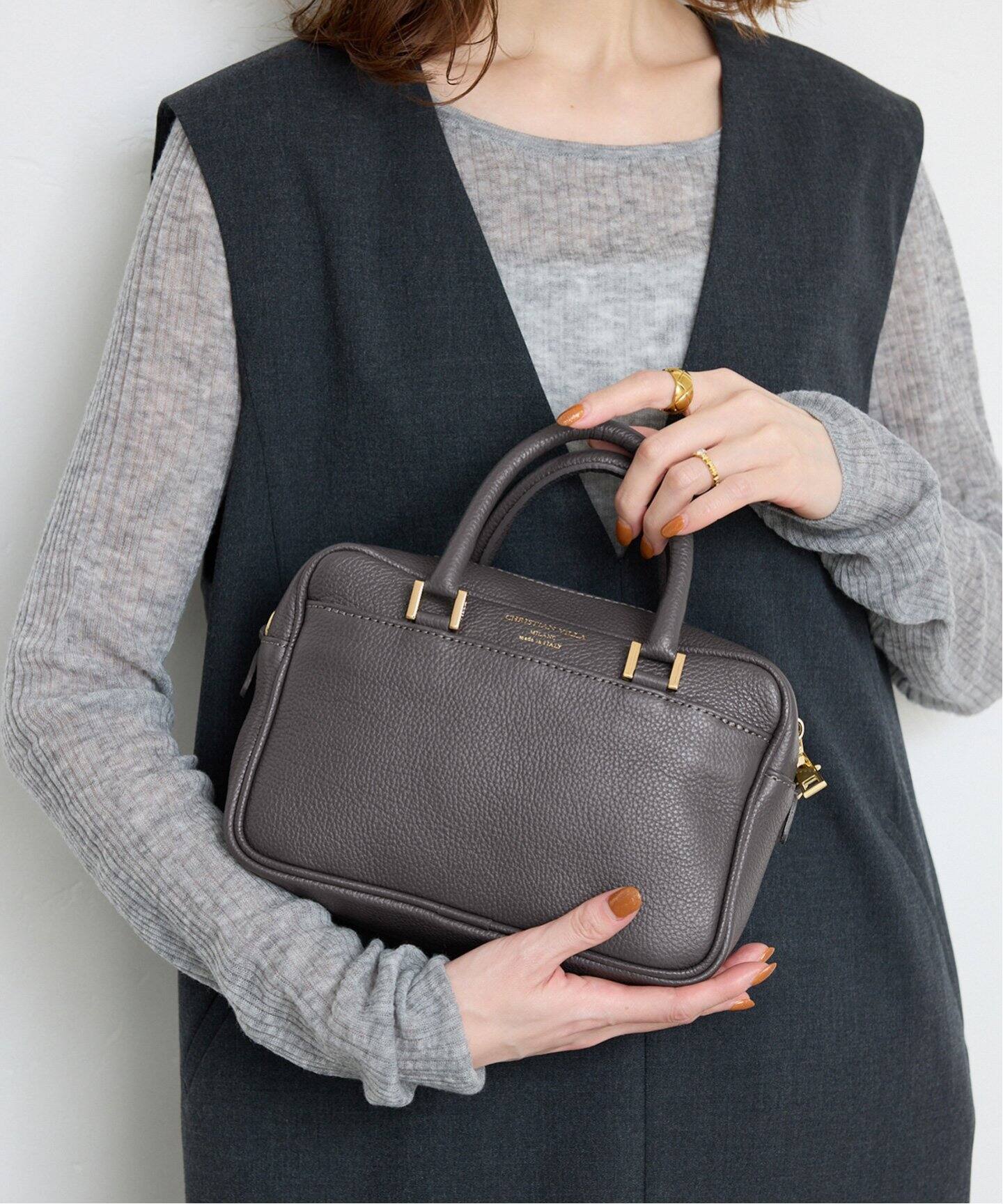 CHRISTIAN VILLA/クリスチャン ヴィラ スクエアレザーバッグ  