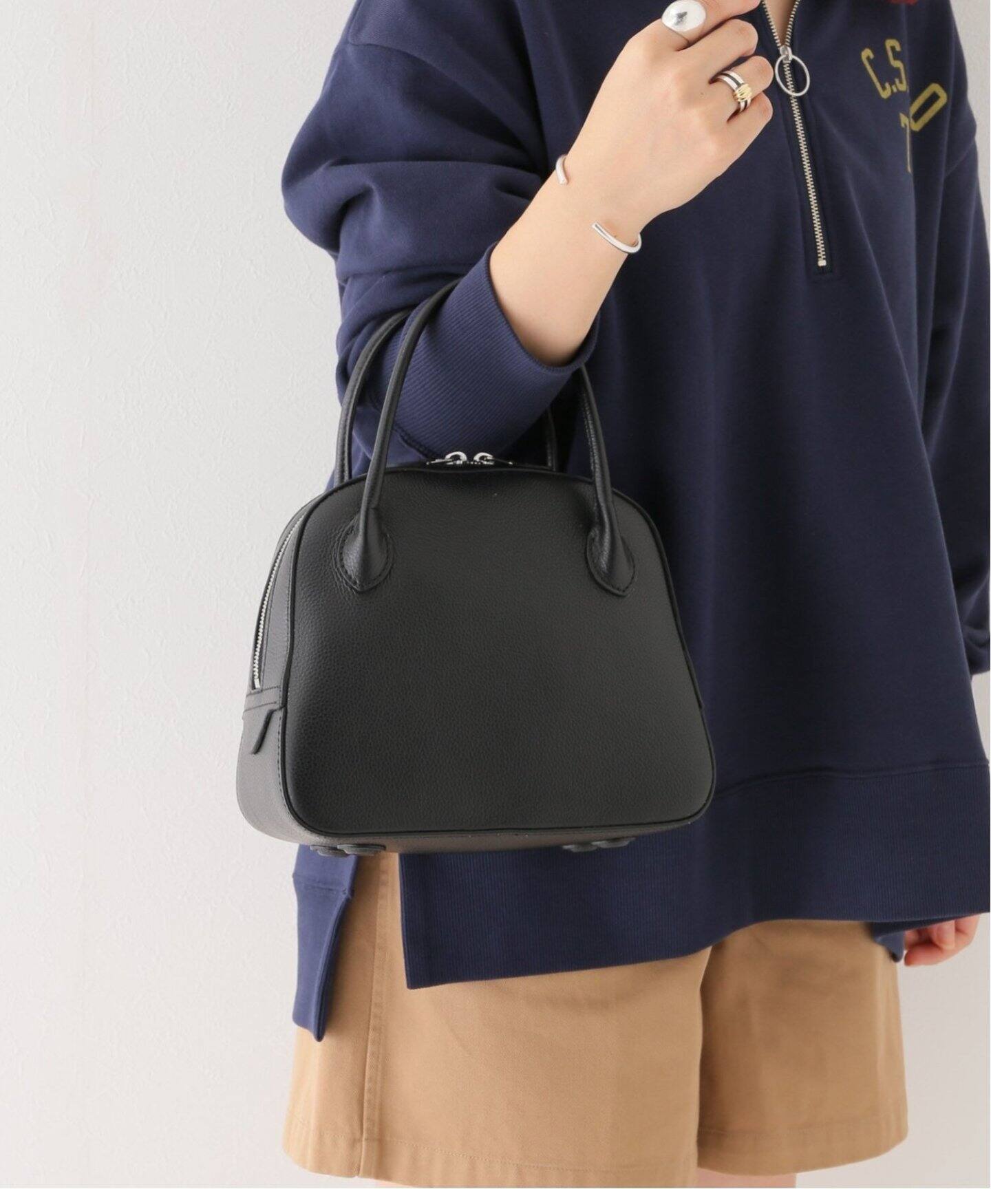 追加》【MAISON CANAU/メゾン カナウ】ラウンドボストン バッグ  