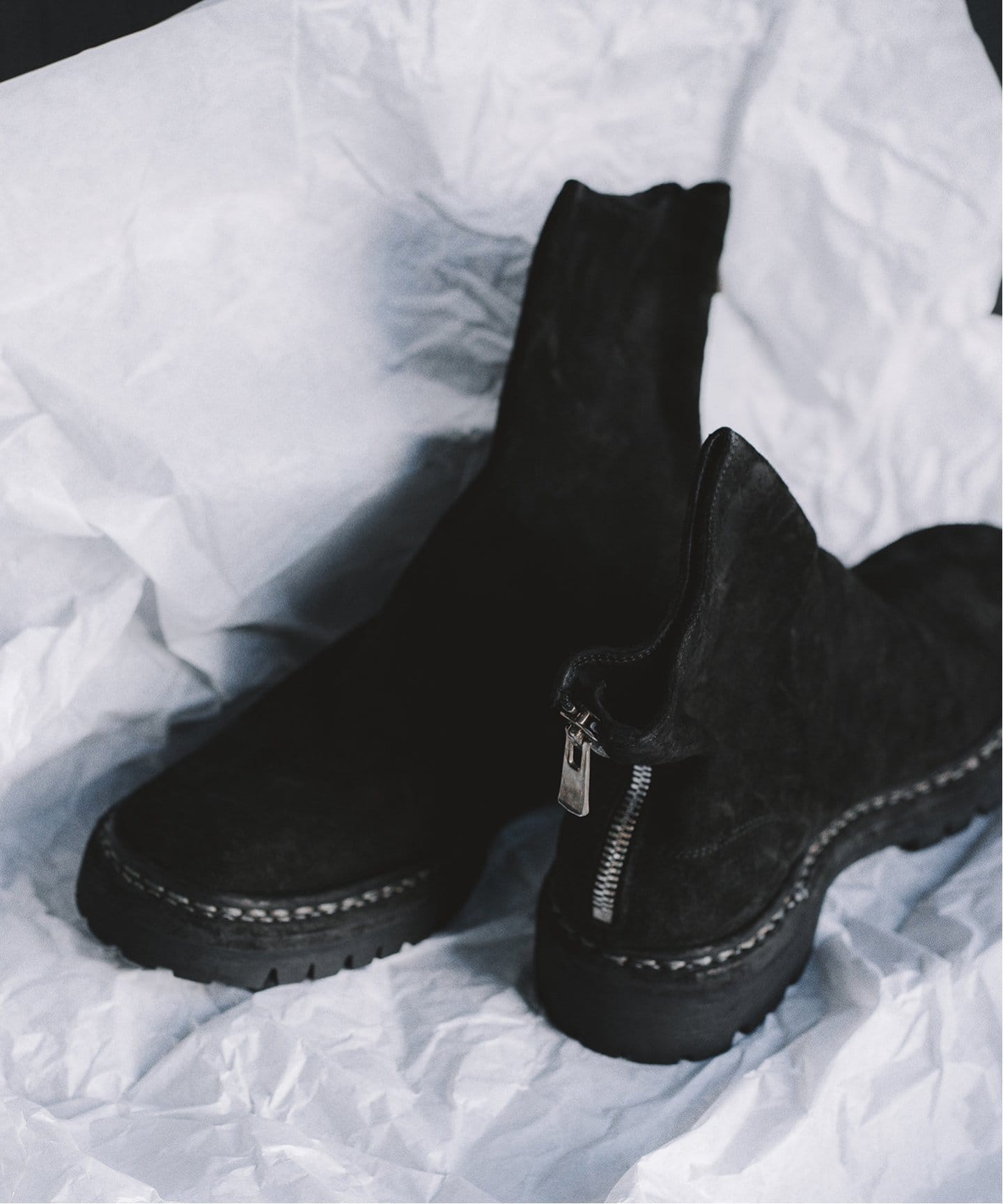 GUIDI 796V-N-HORSE REVERSE BLACK 42 GUIDI Side Zip Boots Reverse