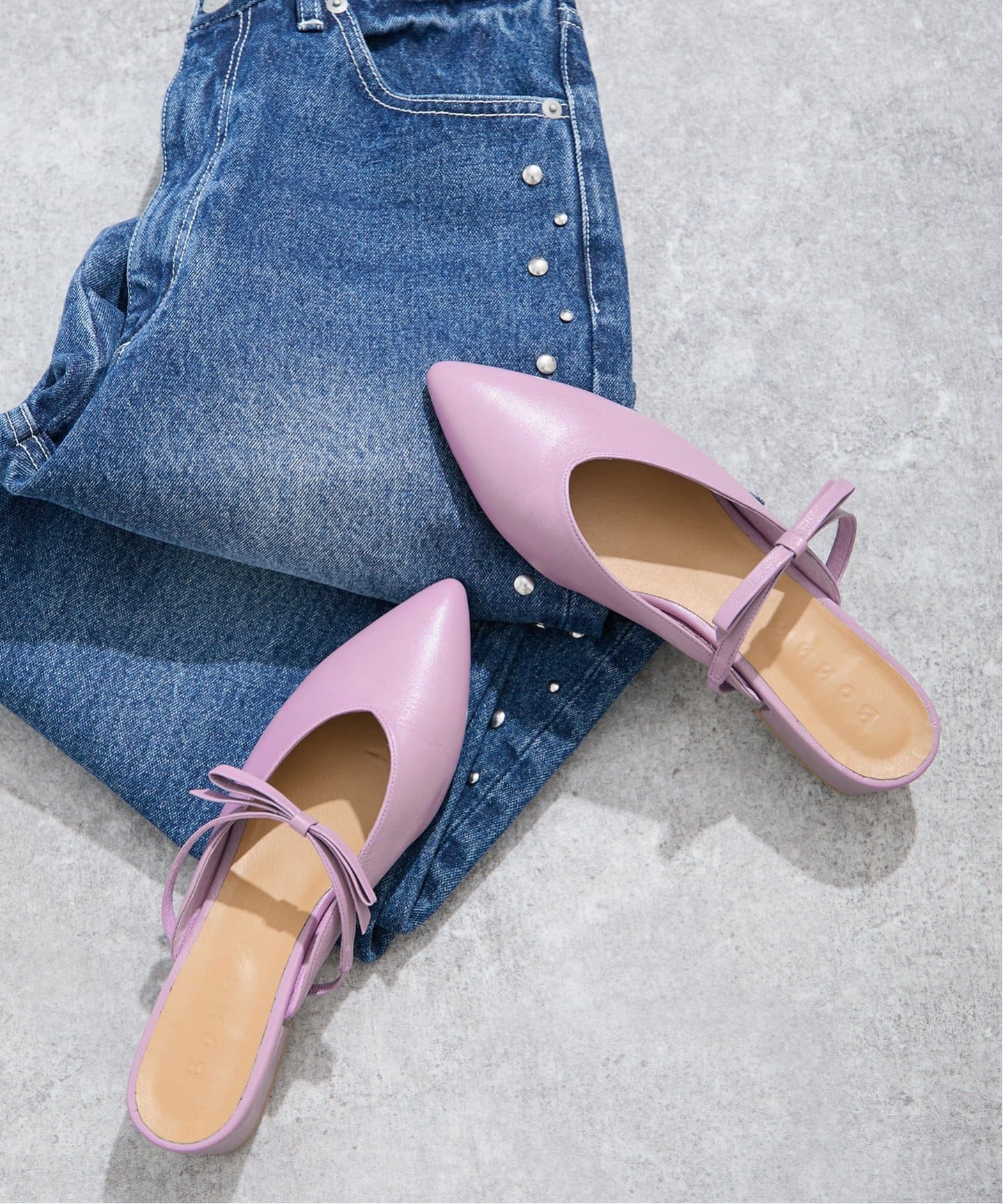 Bonum ribbon pointed mule：パンプス（パンプス）｜Bonum