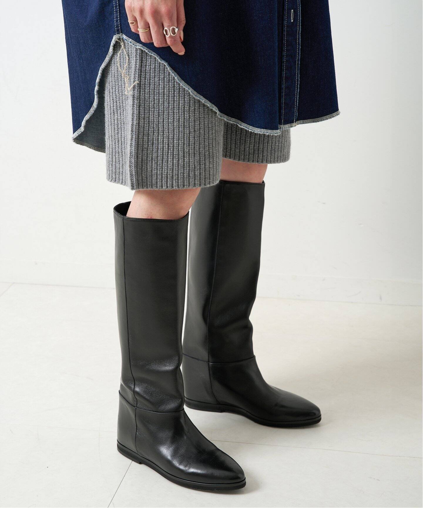 CORSO ROMA 9 / コルソローマノーヴェ インヒールロングブーツ 220 