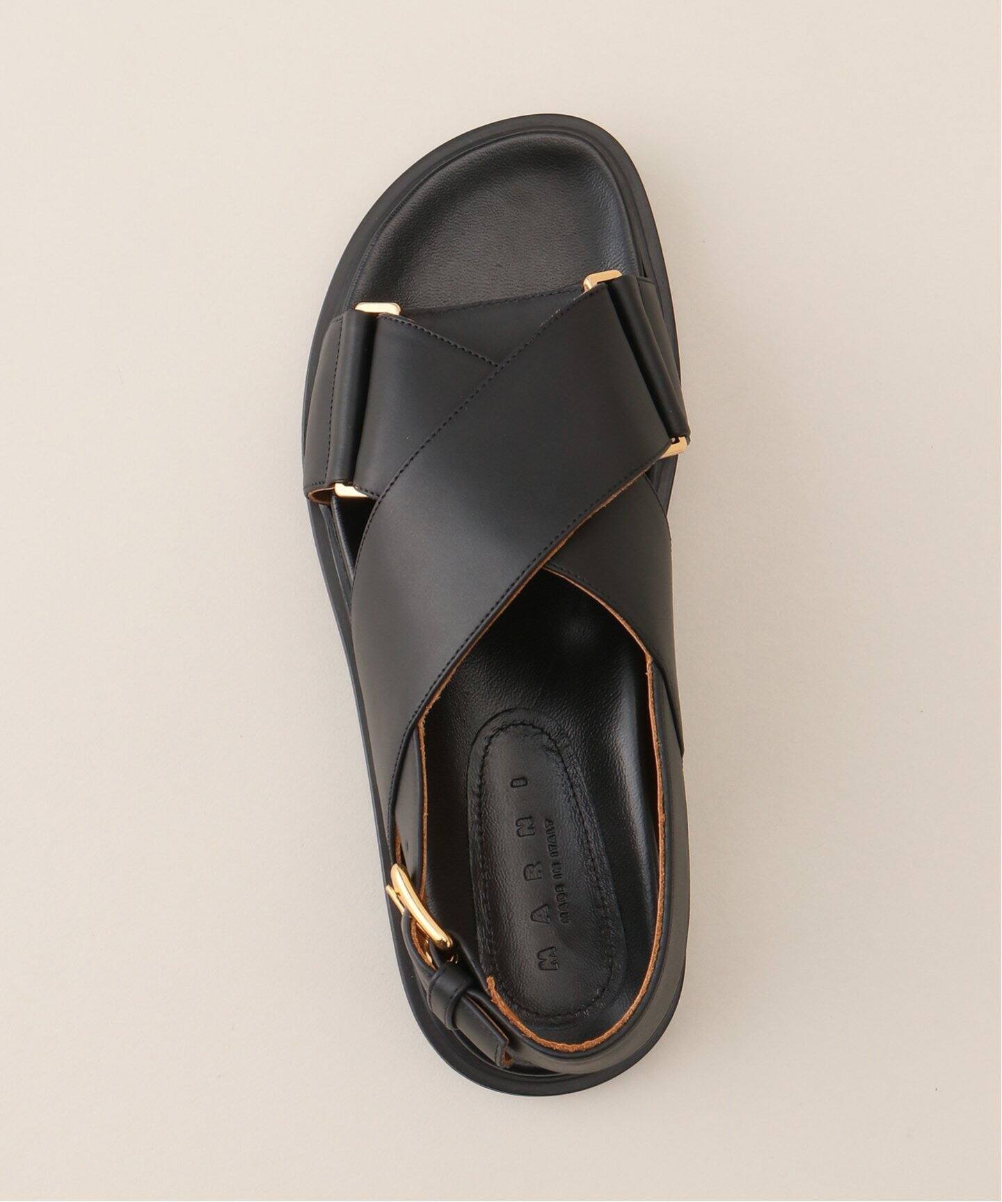 MARNI / マルニフスベッドスムースレザーサンダル - サンダル