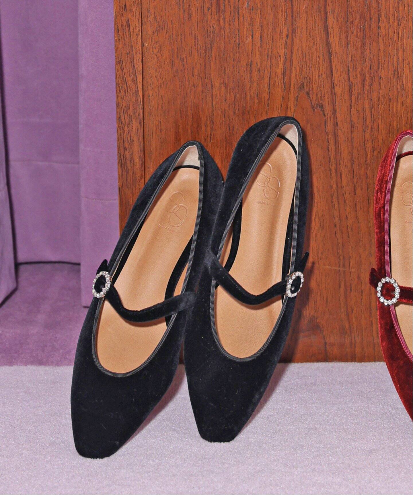 Spick & Span ベロアメリージェーン SS4C-0416（フラットシューズ  