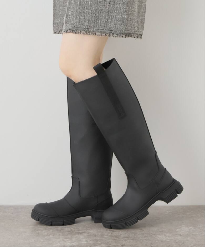GANNI / ガニー】 Recycled Rubber Country Boot（ロングブーツ）｜U 