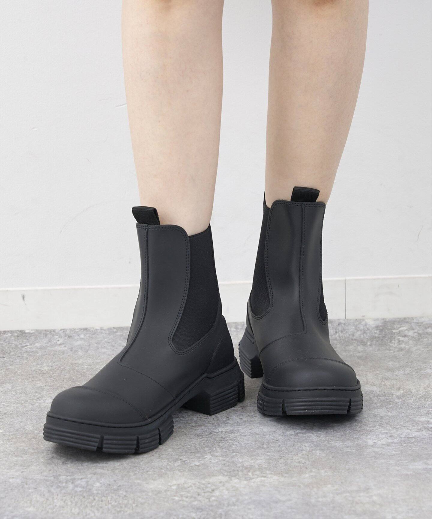 GANNI / ガニー】 Recycled Rubber City Boot（ブーティ・ショート 