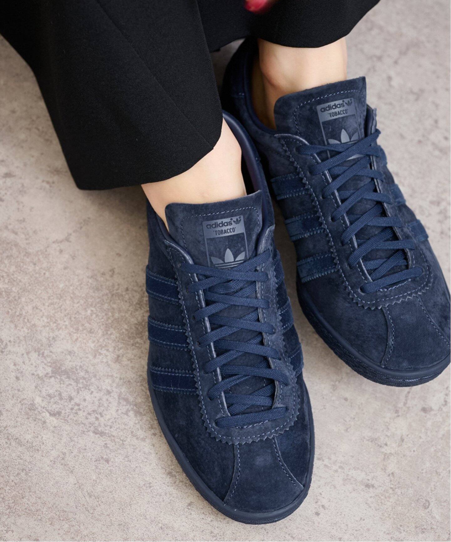 adidas TOBACCO ネイビー 26cm adidas tobacco ネイビー