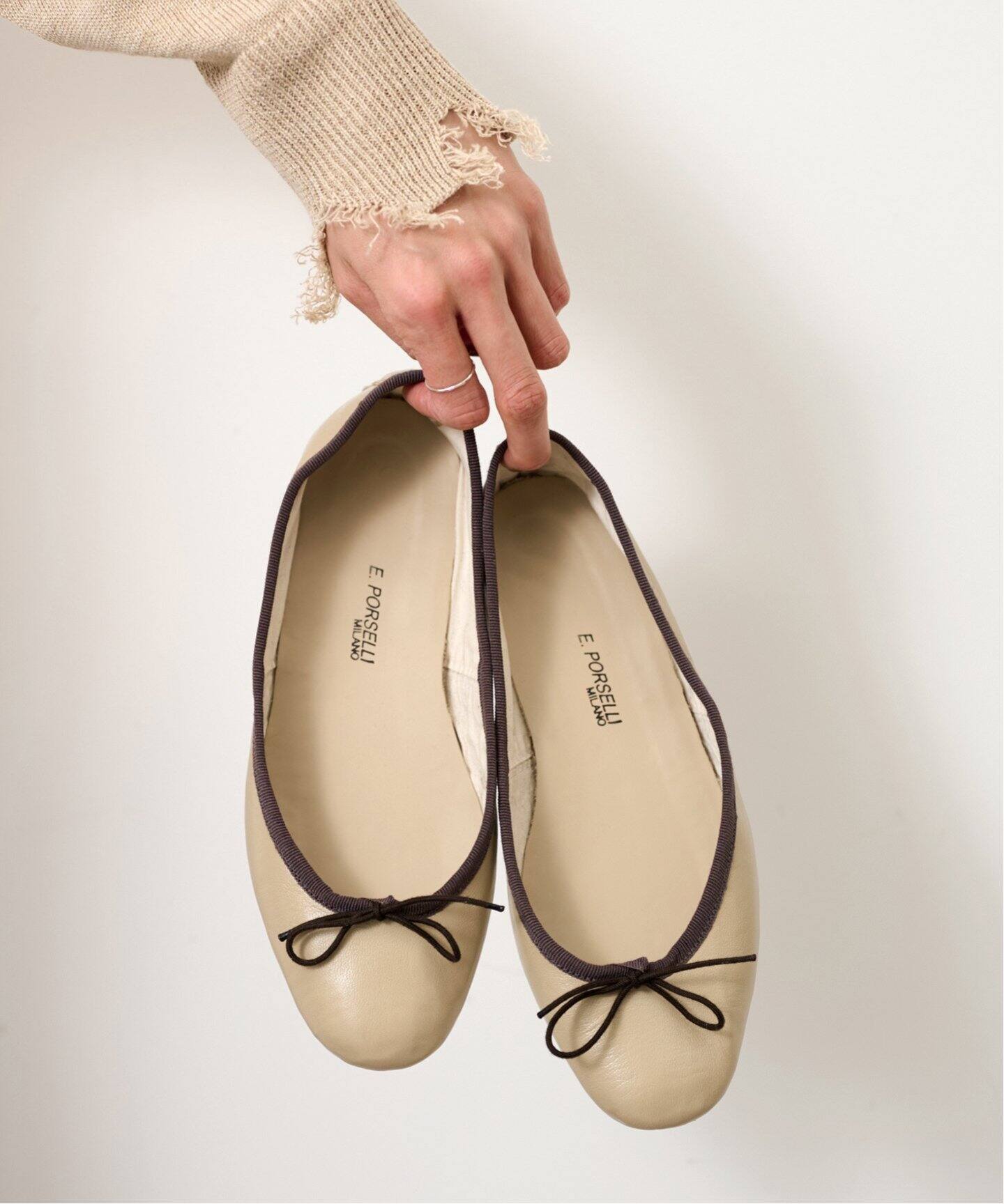 E.PORSELLI バレエシューズ 38（値下げ！【新品】PORSELLI/ポルセリ  