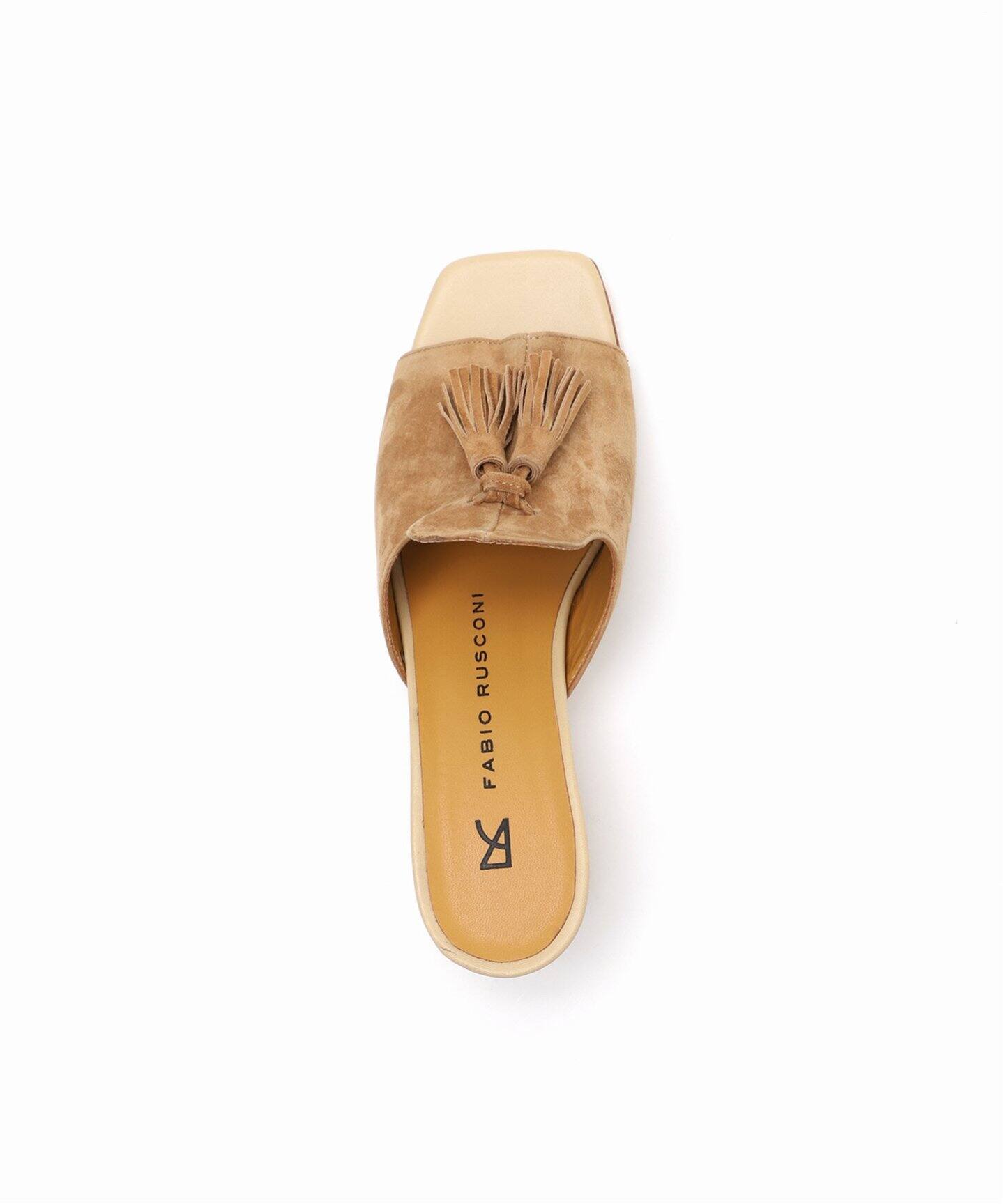 FABIO RUSCONI/ファビオルスコーニフリンジミュール（サンダル  