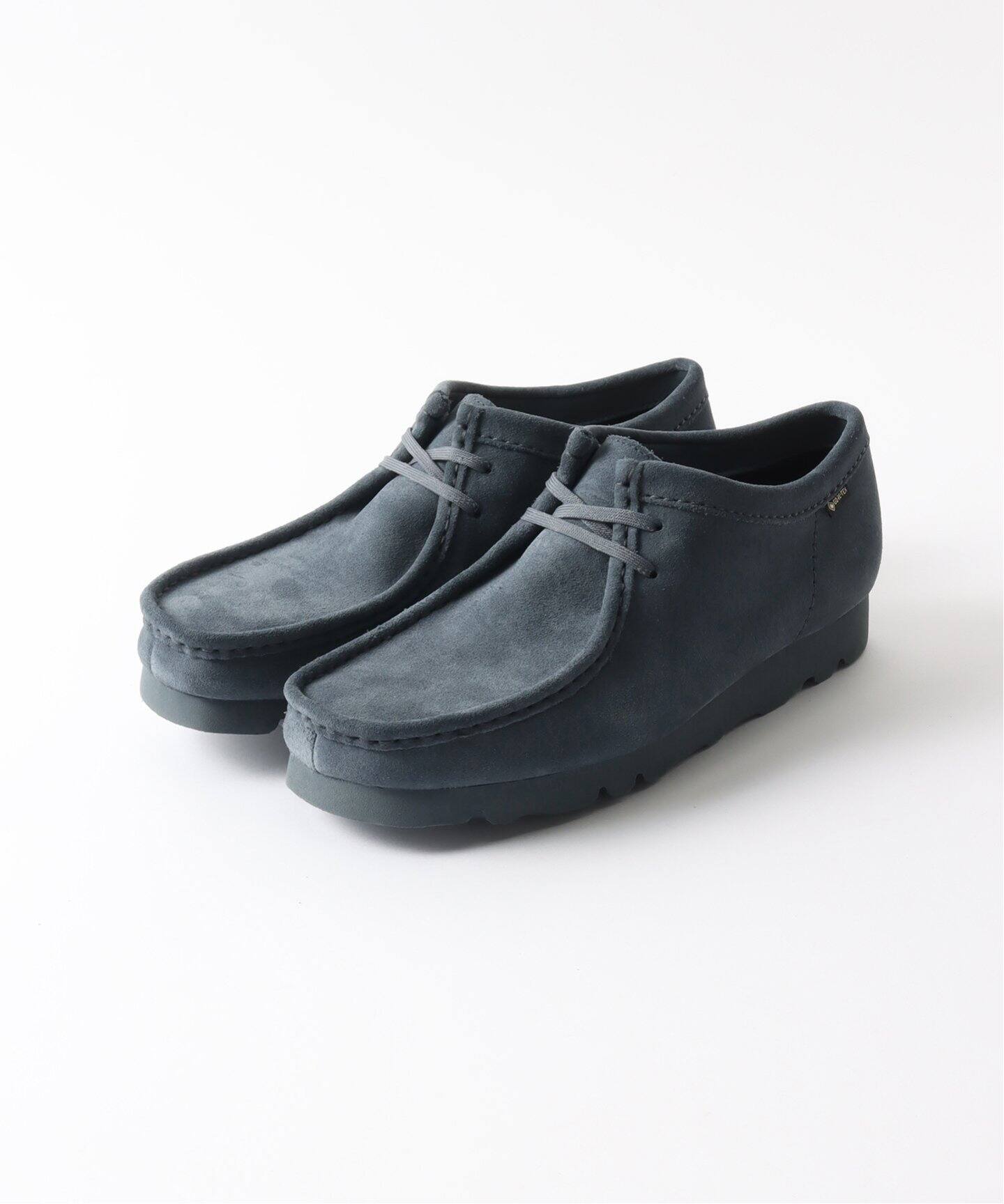 Clarks / クラークス】Wallabee GTX Blue/Grey Sde（レザーシューズ 