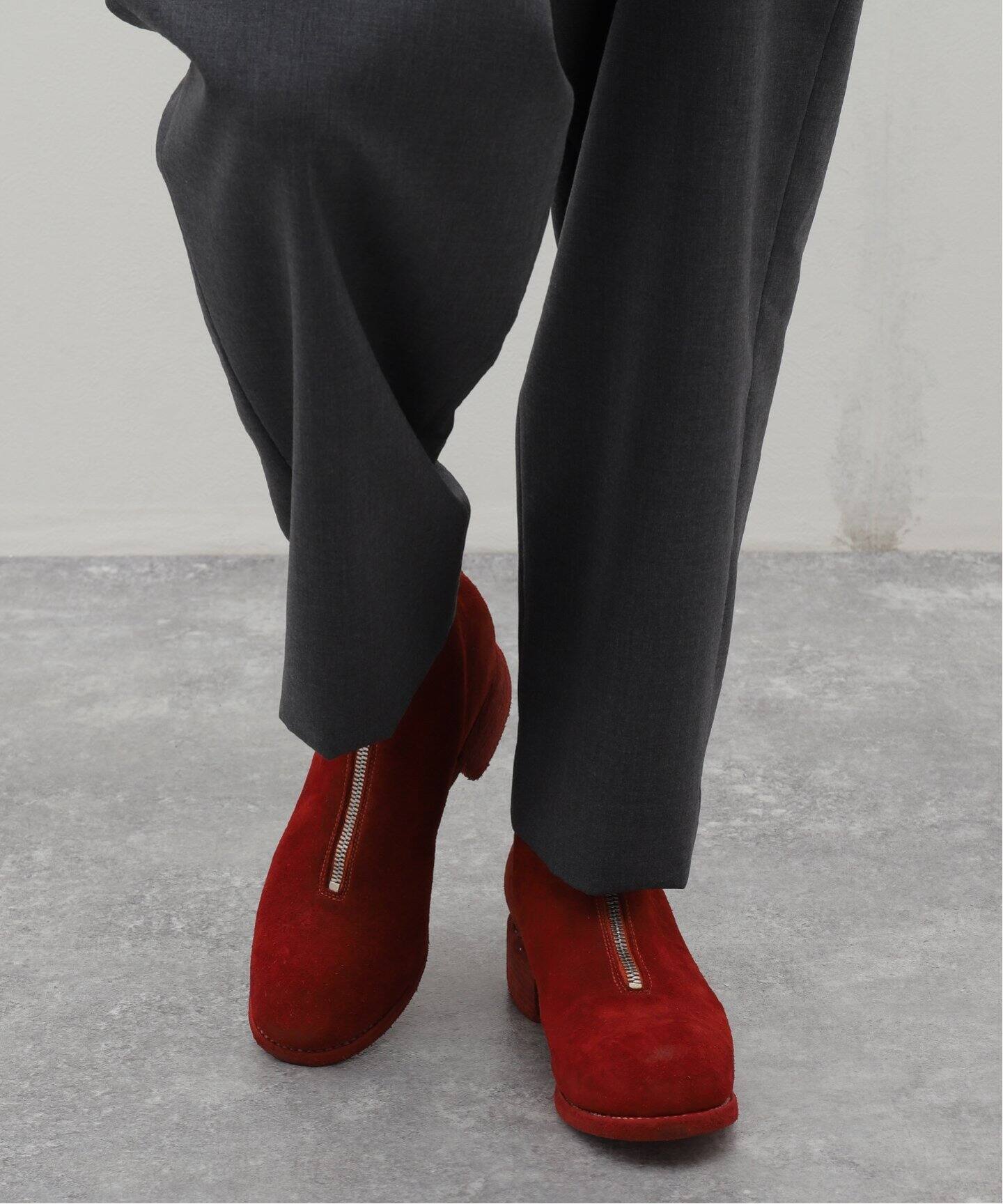 GUIDI (グイディ) PL1 FRONT ZIP BOOT SUEDE（ブーティ・ショート  