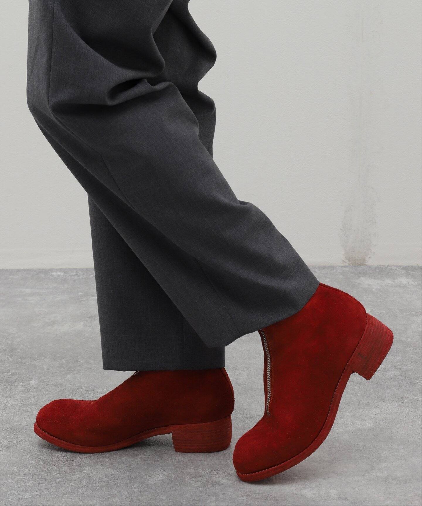 GUIDI (グイディ) PL1 FRONT ZIP BOOT SUEDE（ブーティ・ショート  