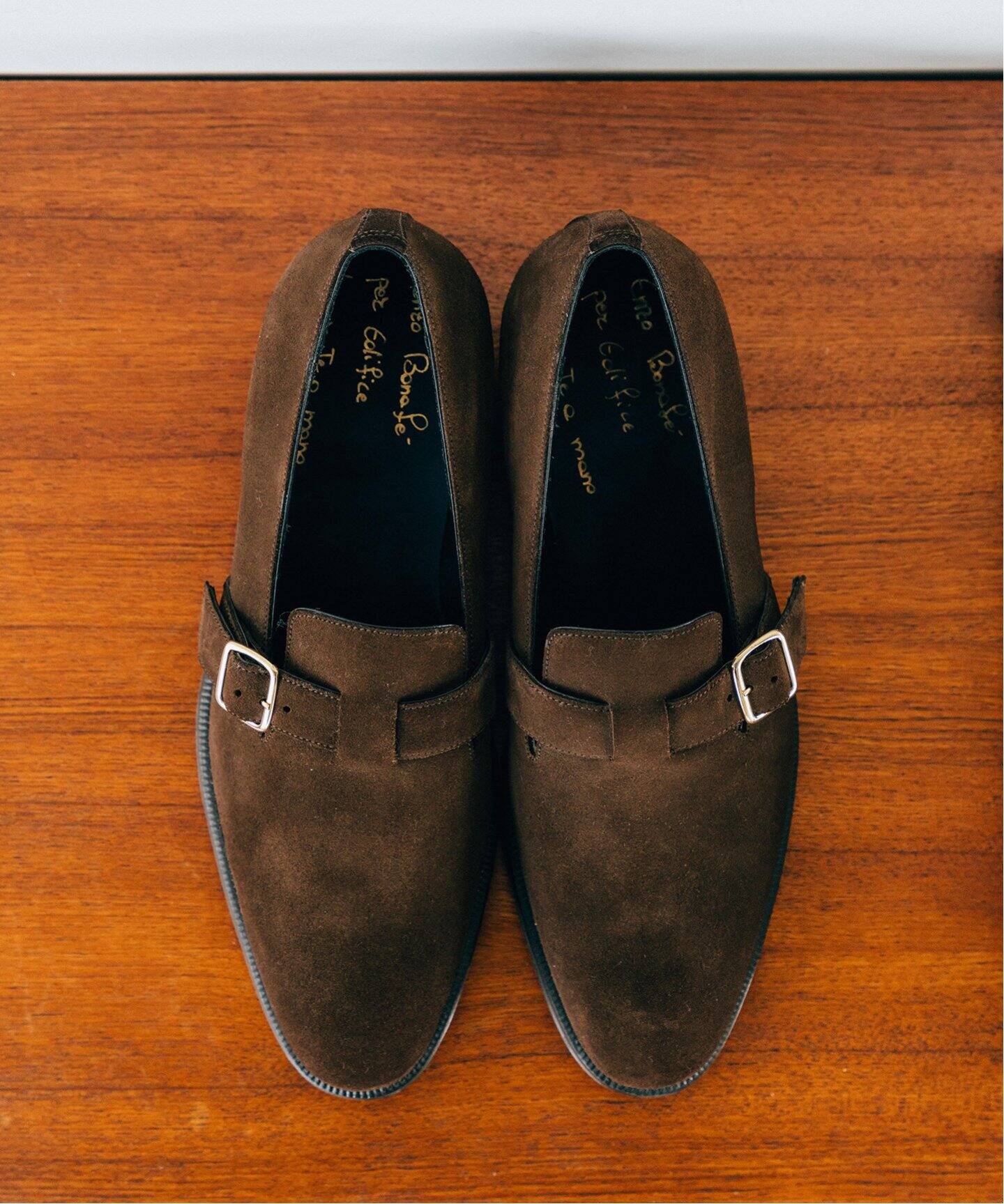 Enzo Bonafe 別注 シングルストラップスウェード シューズ（フラット 