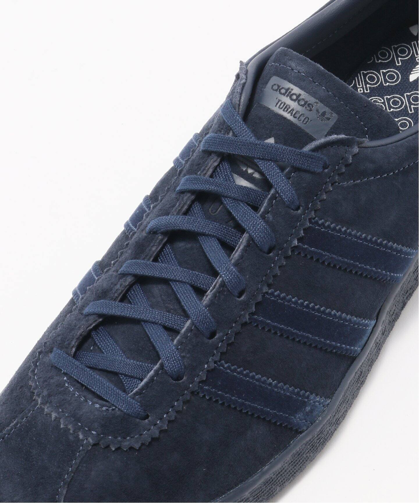 adidas tobacco 24.5㎝ ネイビー スエード 縫い込も シューズ