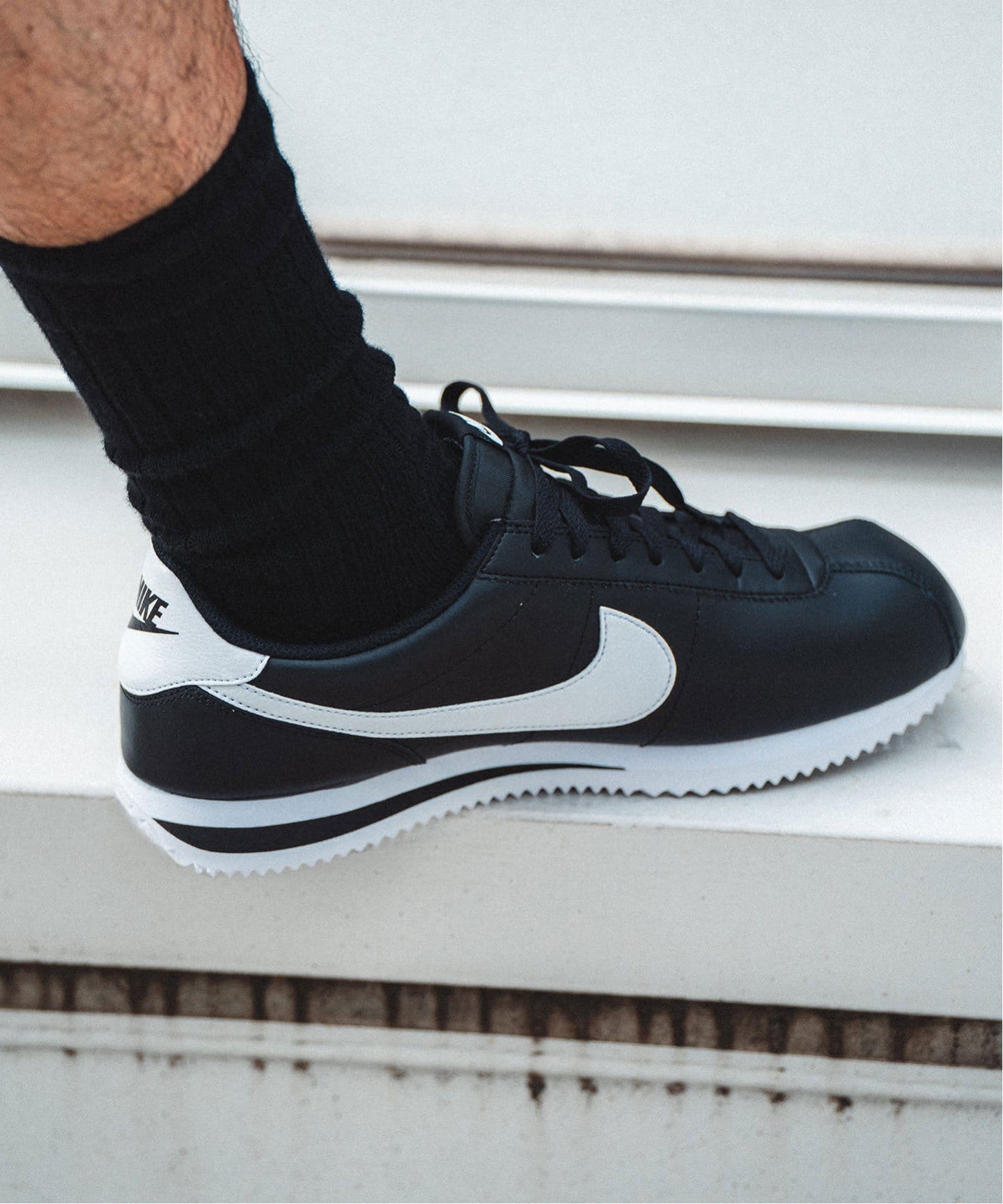 廃盤希少】 NIKE ナイキ コルテッツ 24cm モノトーン レザー｜レディース