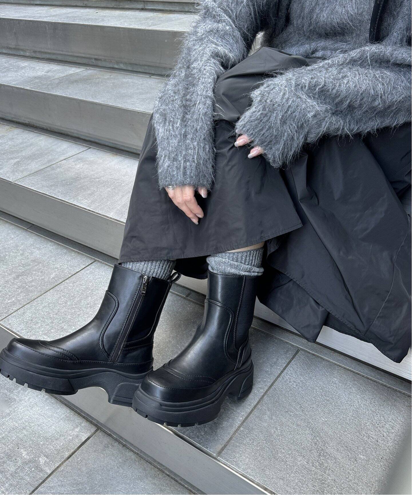 Paes/ぺイズ】サイドゴアブーツ 06-LEATHER BOOTS（ブーティ・ショート 