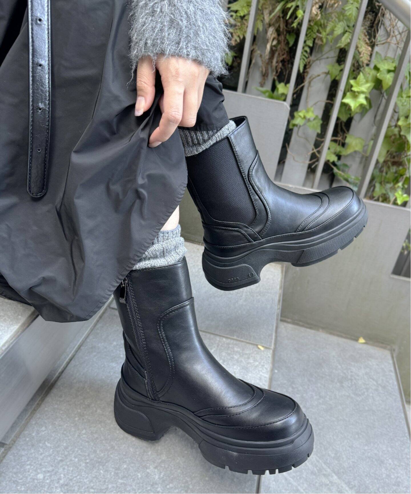 Paes/ぺイズ】サイドゴアブーツ 06-LEATHER BOOTS（ブーティ・ショート 