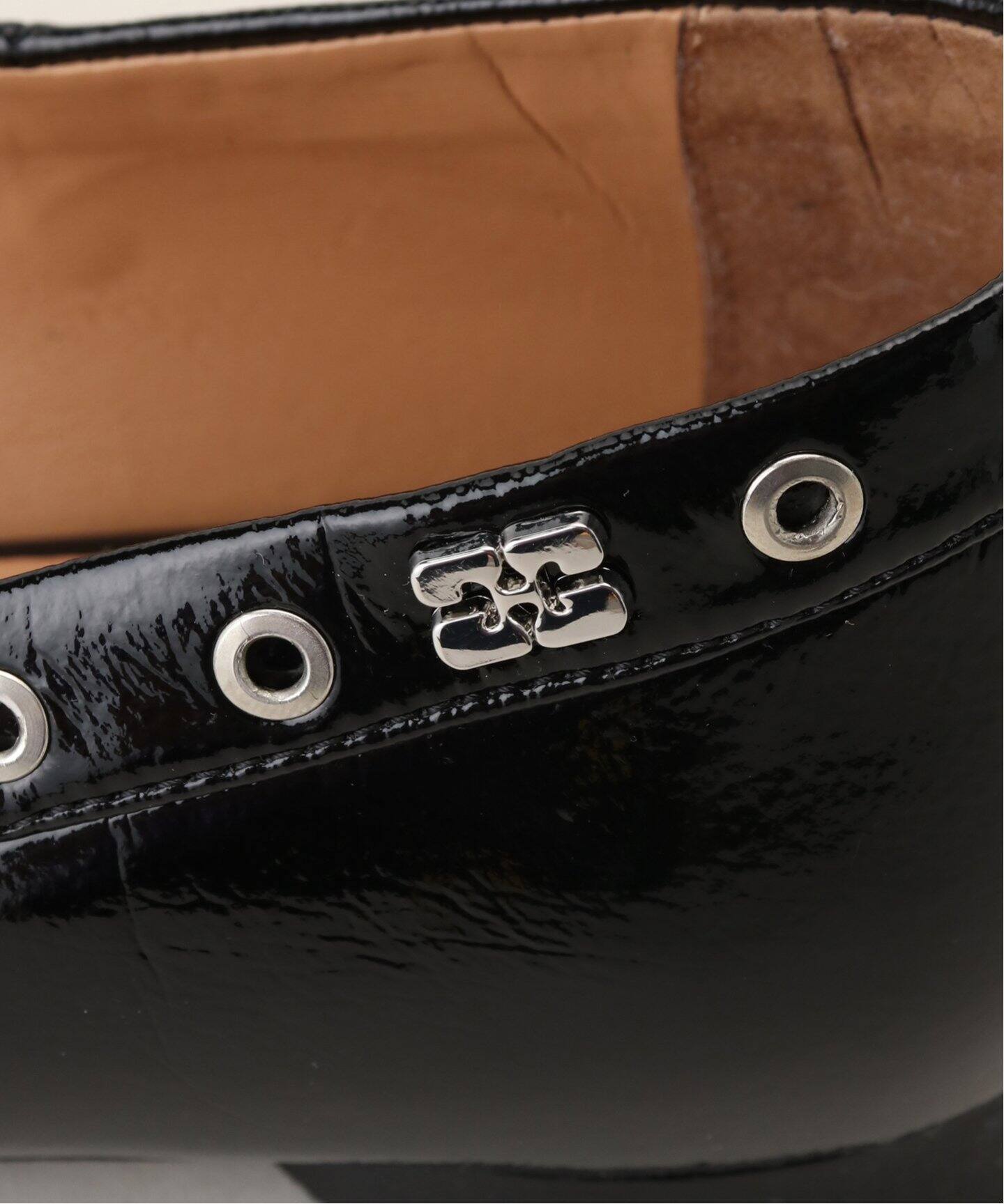 GANNI / ガニー】 Eyelets Bow Ballerina Naplack S2755（バレエ
