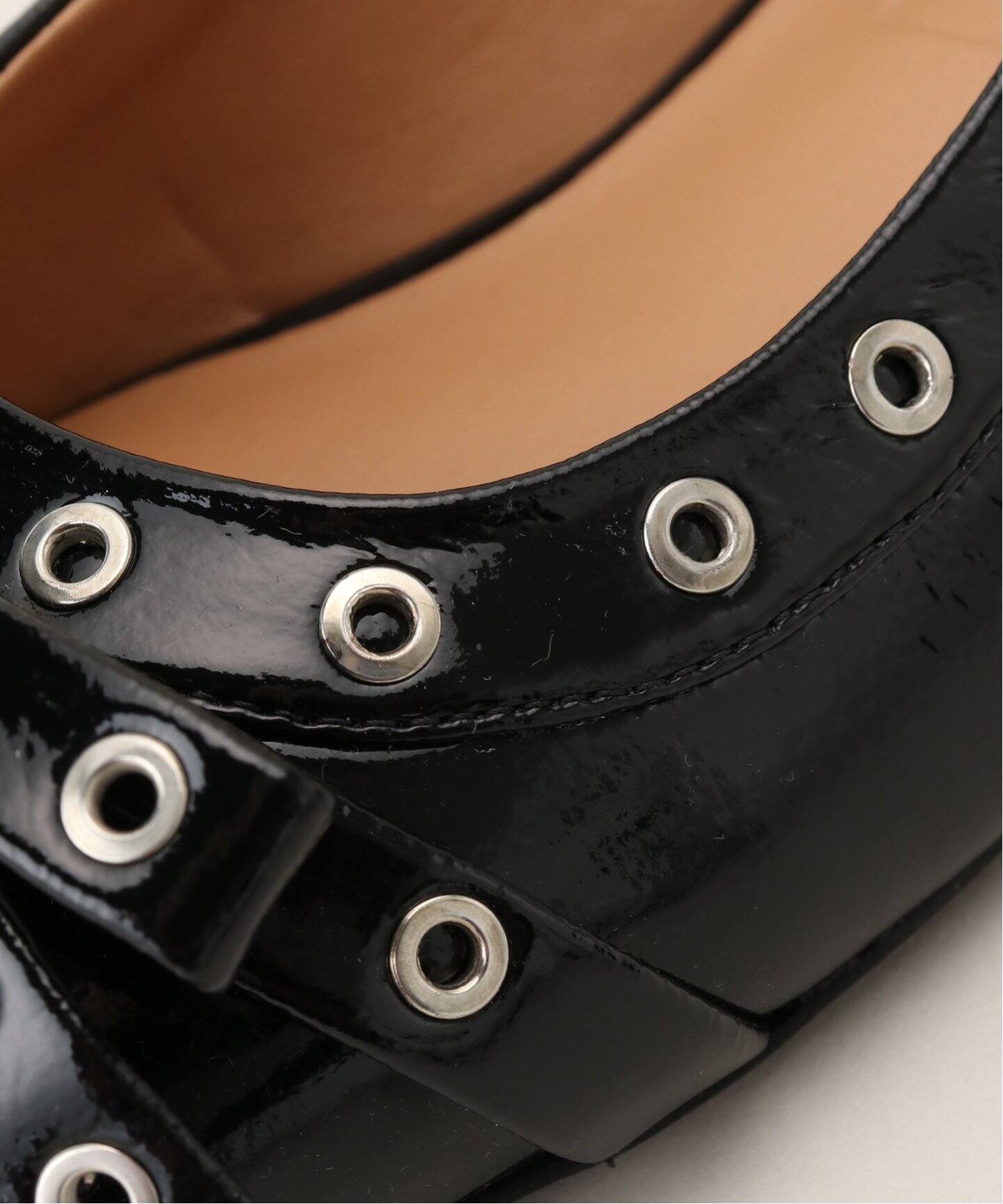 GANNI / ガニー】 Eyelets Bow Ballerina Naplack S2755（バレエ