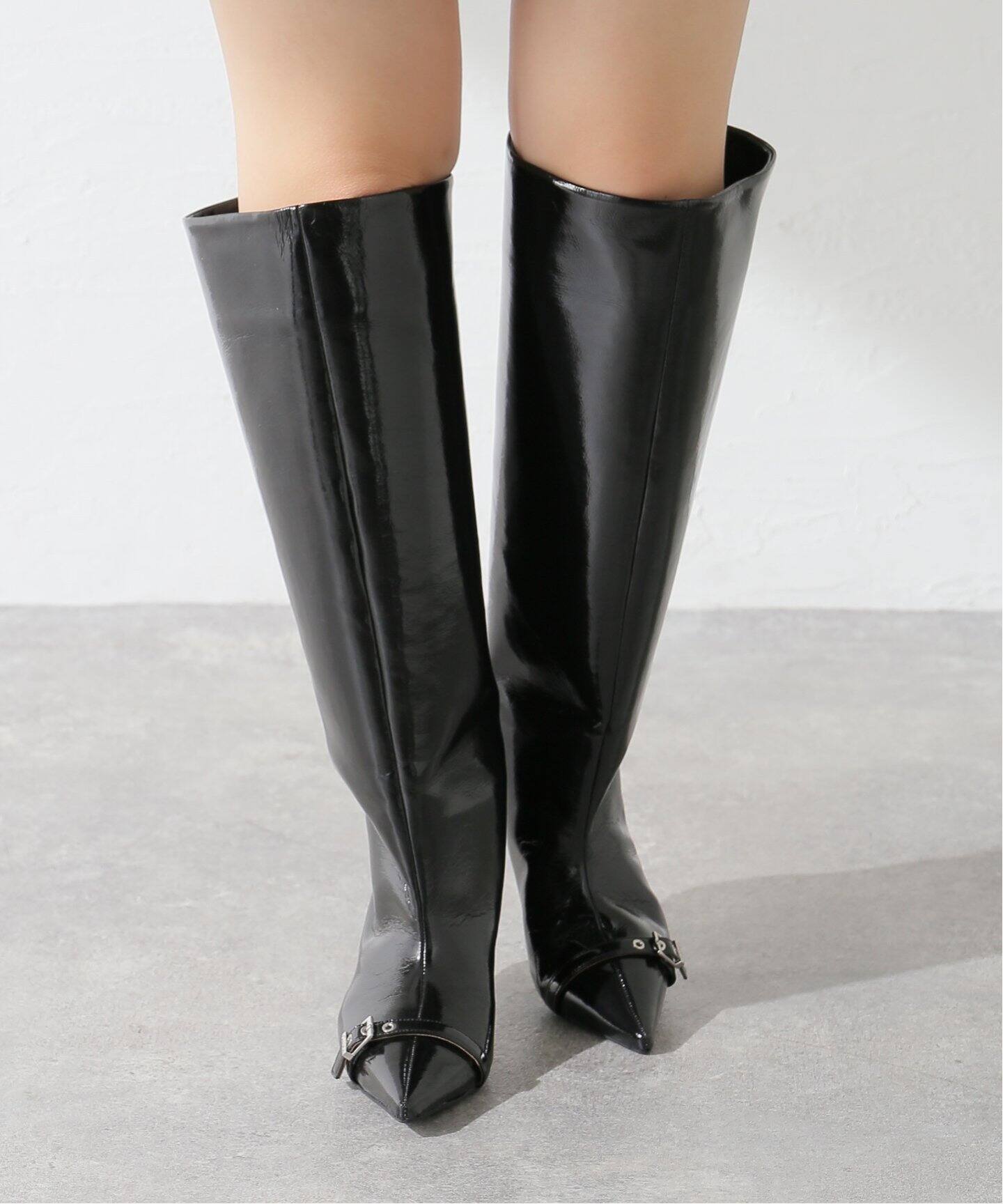 GANNI / ガニー】Eyelets Slouchy High Shaft Boot Na S2835（ロング 