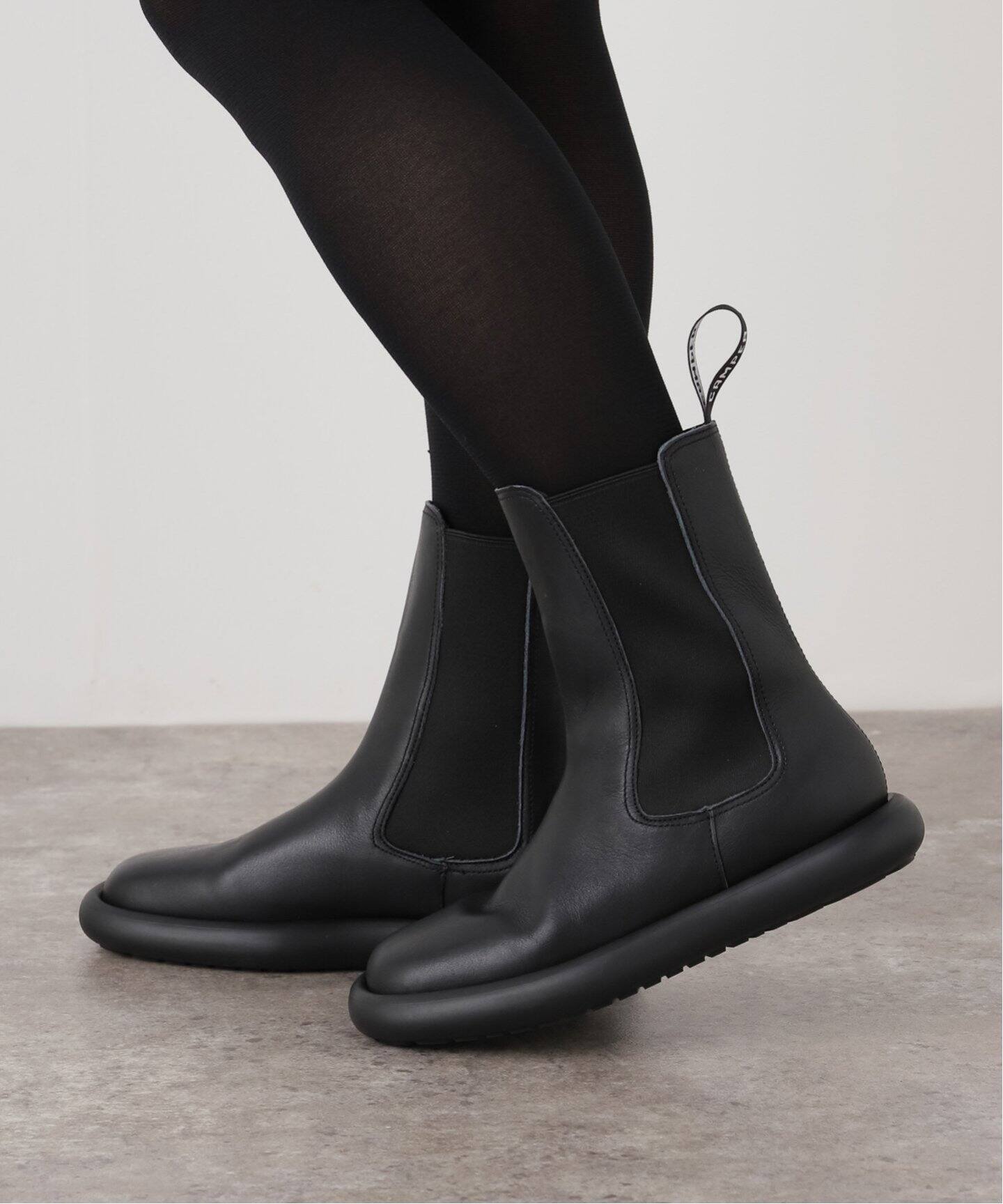 Camper カンペール ショートブーツ 塩っぱい 黒 38 