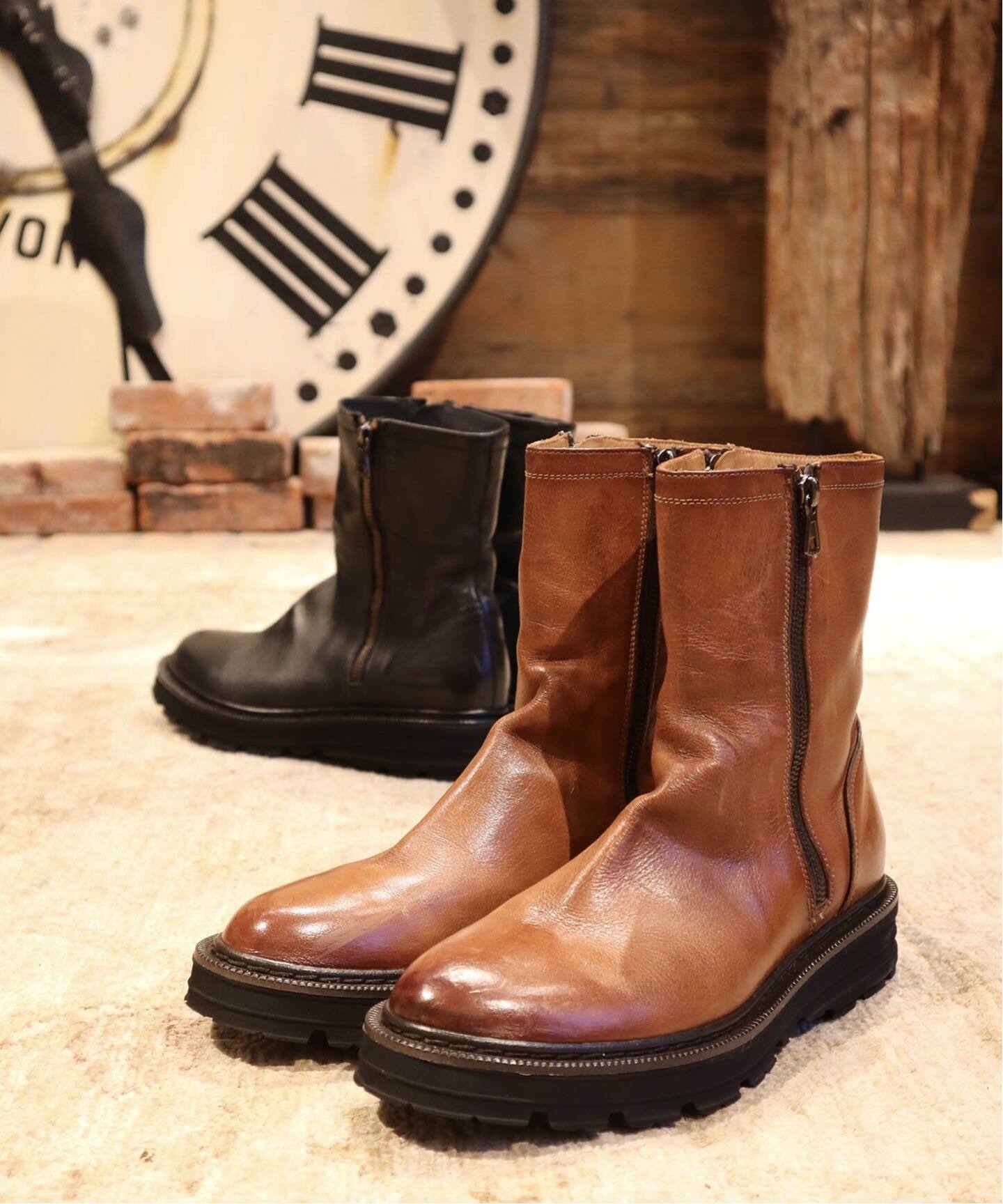 STURLINI / ストゥリーニ】BOOTS BOTH SIDES ZIP UP（ブーティ 