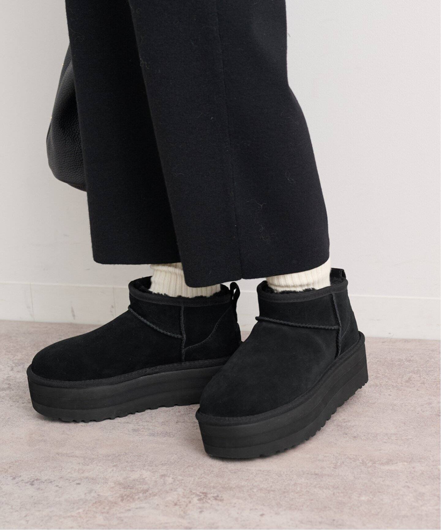 追加》【UGG/アグ】CLASSIC ULTRA MINI PLATFORM 1135092 BLACK  