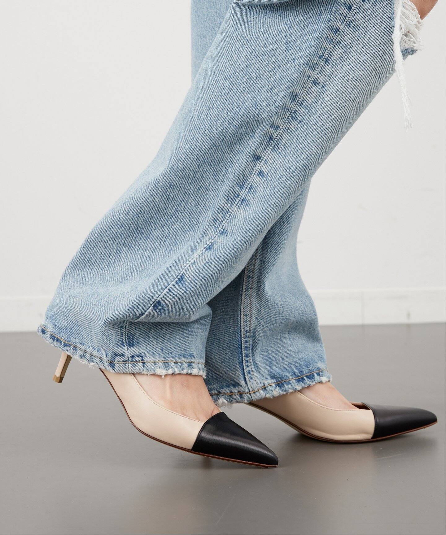 FRANCESCO RUSSO/フランチェスコ ルッソ】TWO TONE パンプス(5.5cm  